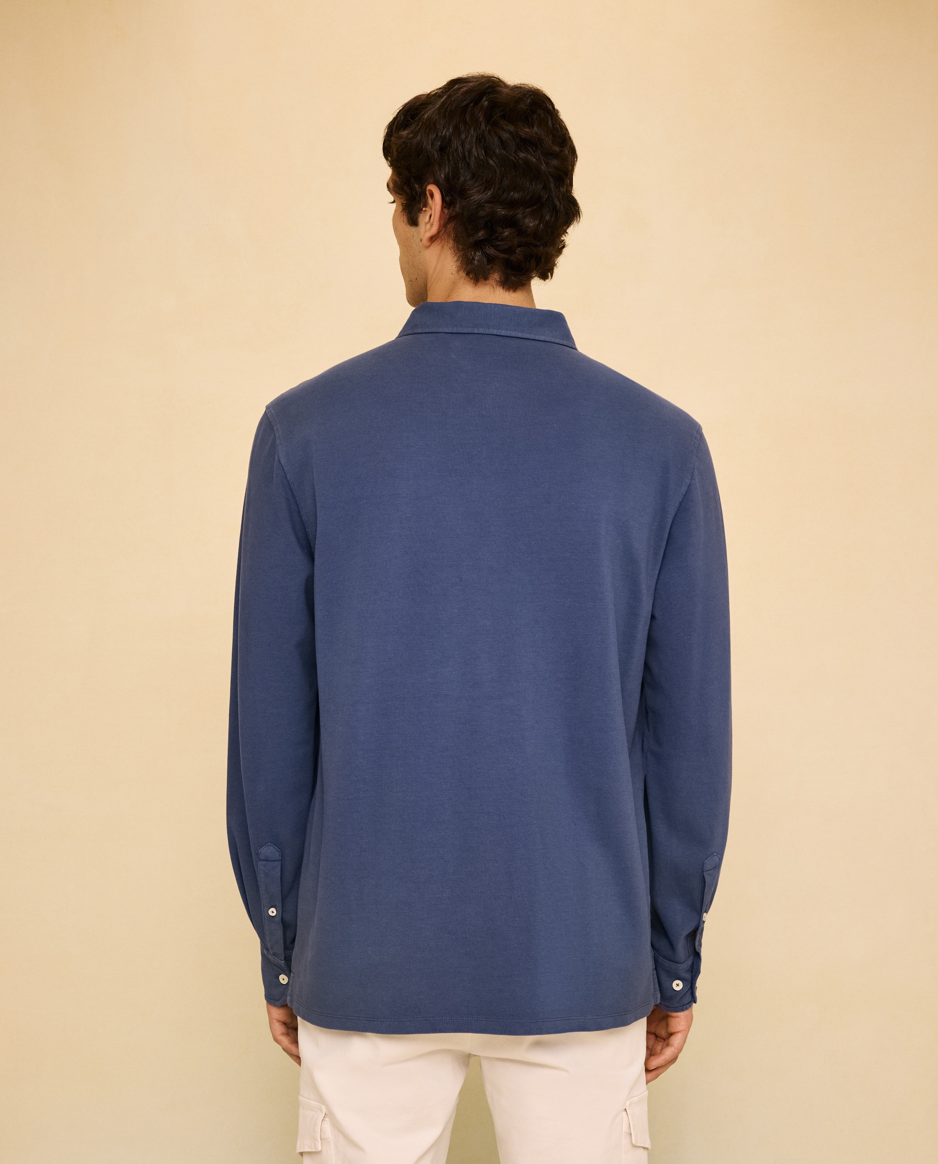 Polo de manga larga de hombre - Easy Wear - 471 Índigo 471 Índigo-3