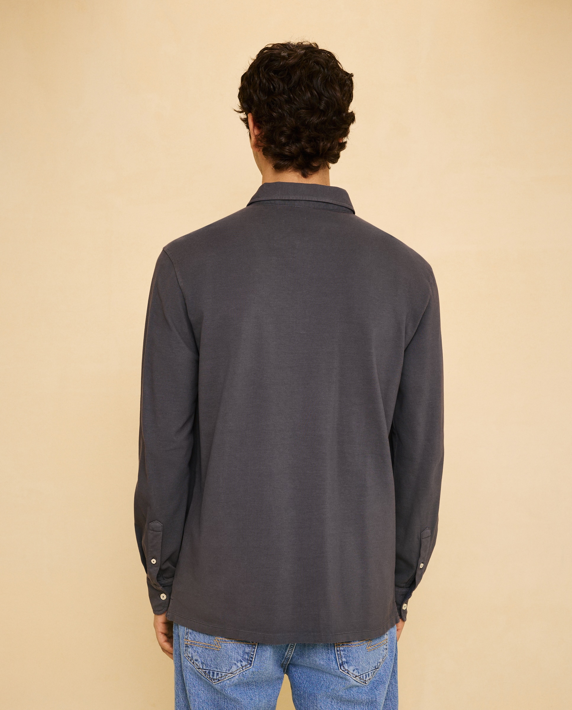 Polo de manga larga de hombre - Easy Wear - 830 Antracita 830 Antracita-3