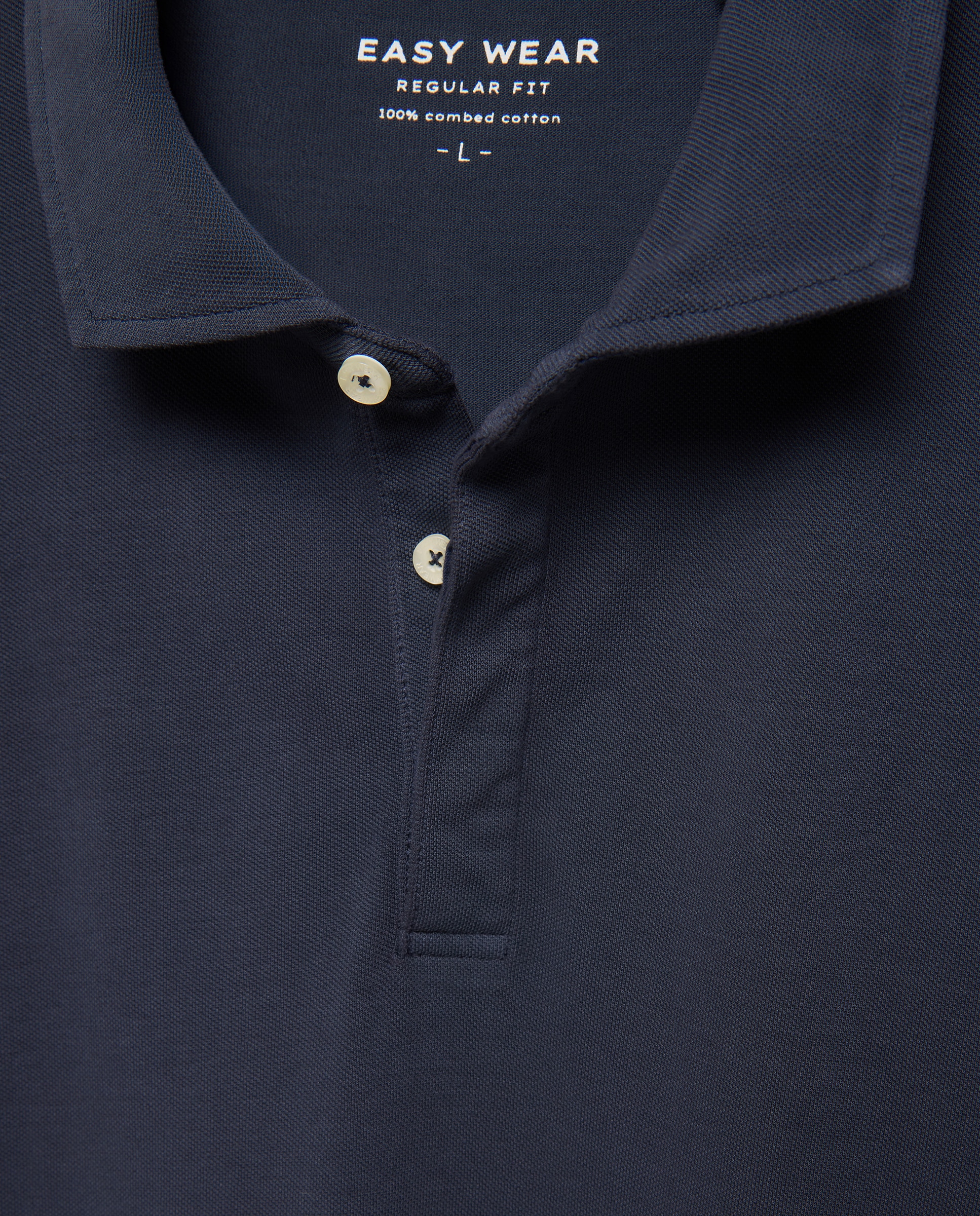 Polo de manga larga de hombre - Easy Wear - Azul marino Azul marino-5