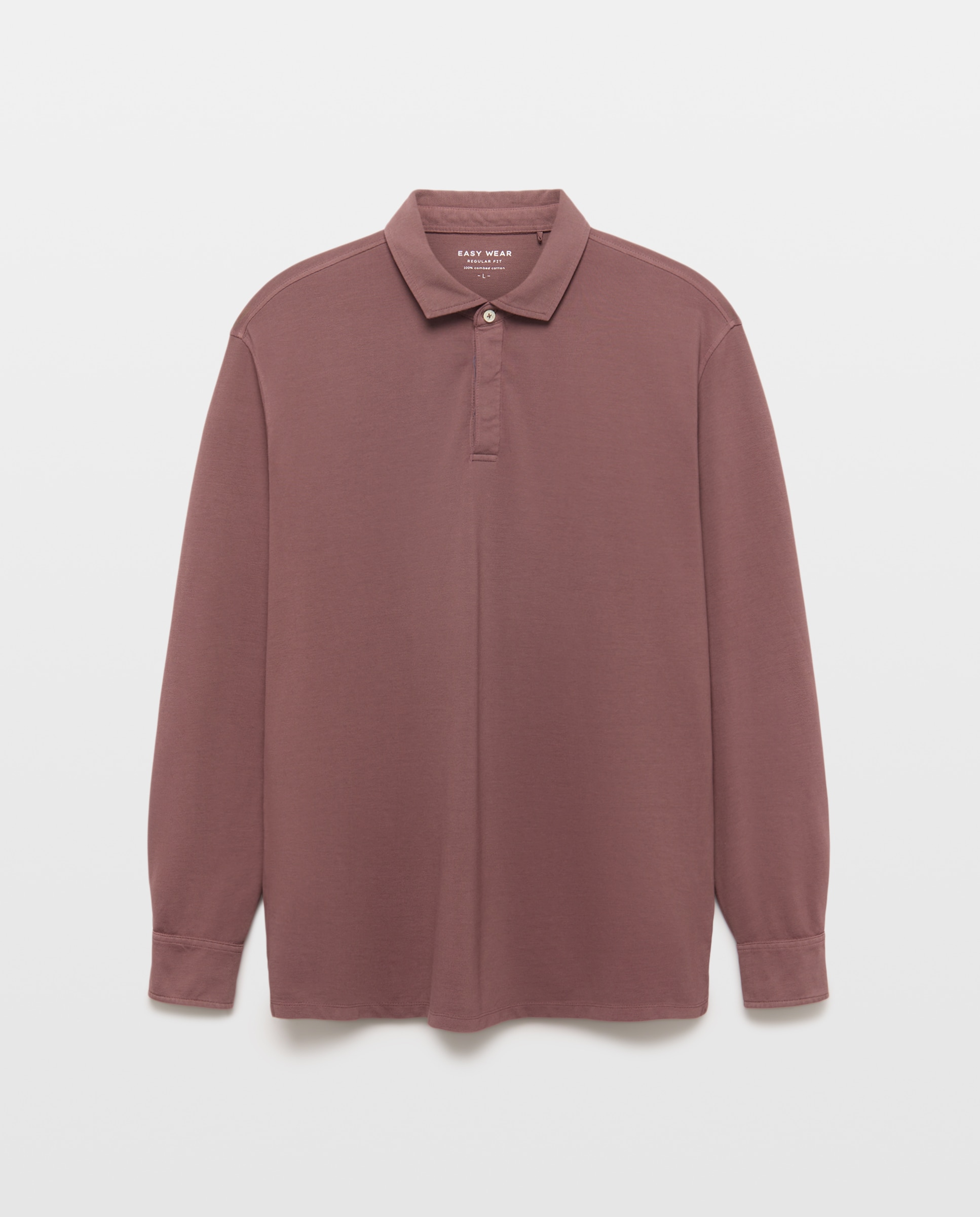 Polo de manga larga de hombre - Easy Wear - Burdeos Burdeos-4