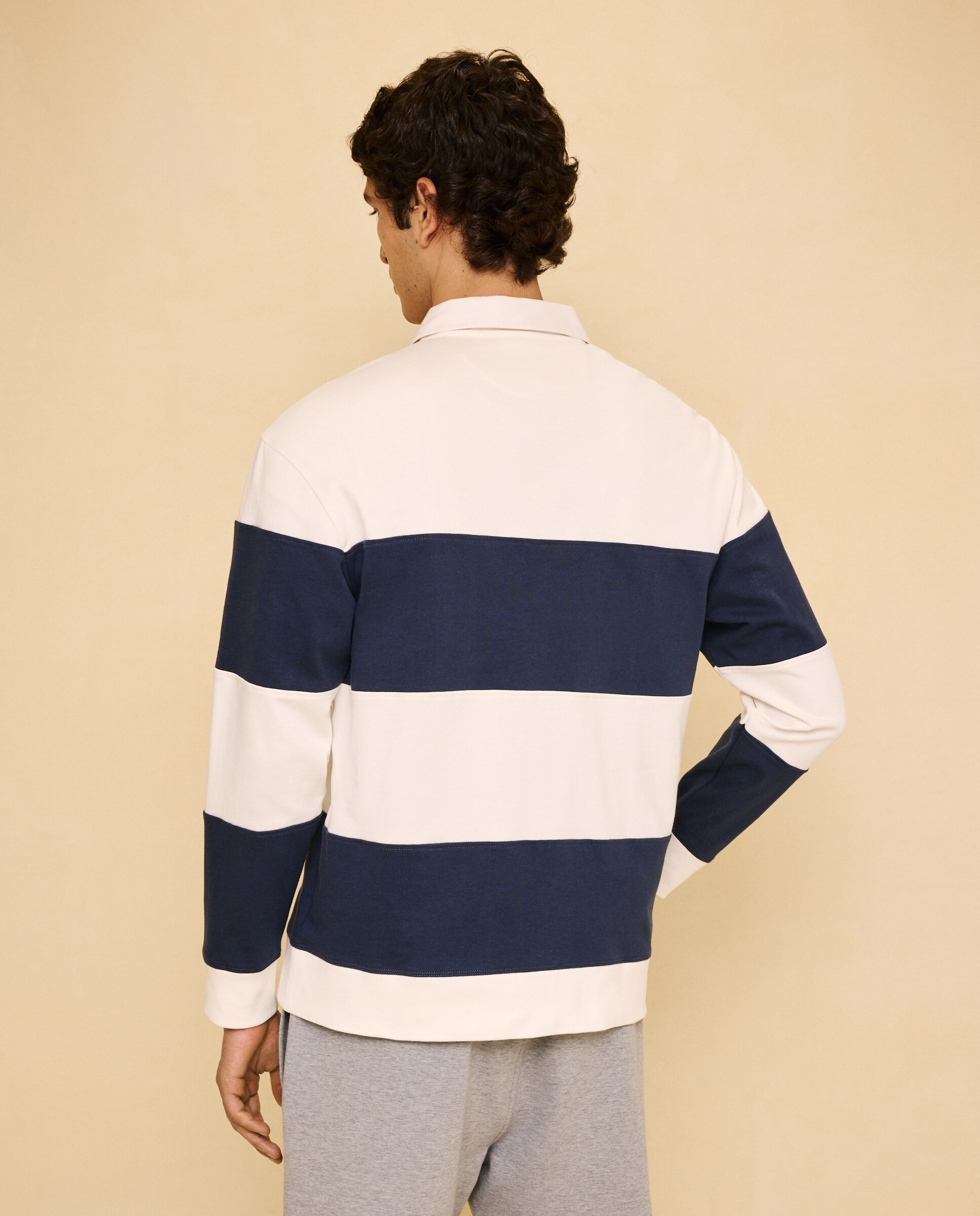 Polo de manga larga de hombre - Easy Wear - Azul Azul-3
