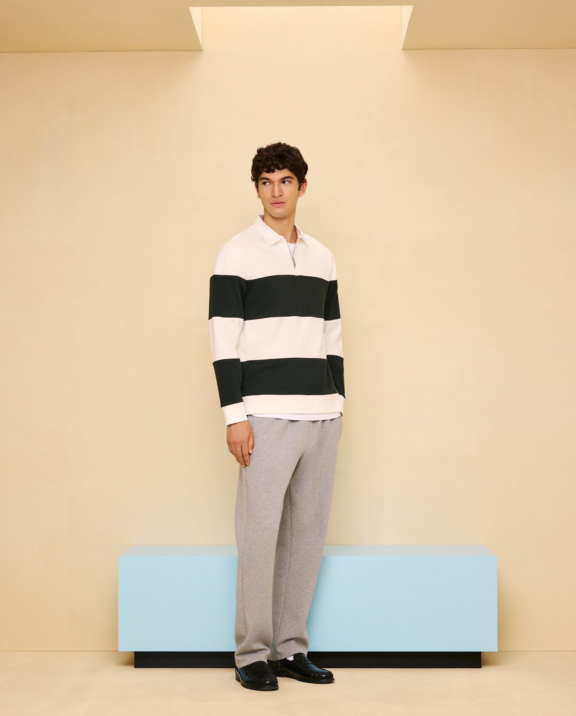 Polo de manga larga de hombre - Easy Wear - Verde Verde-2