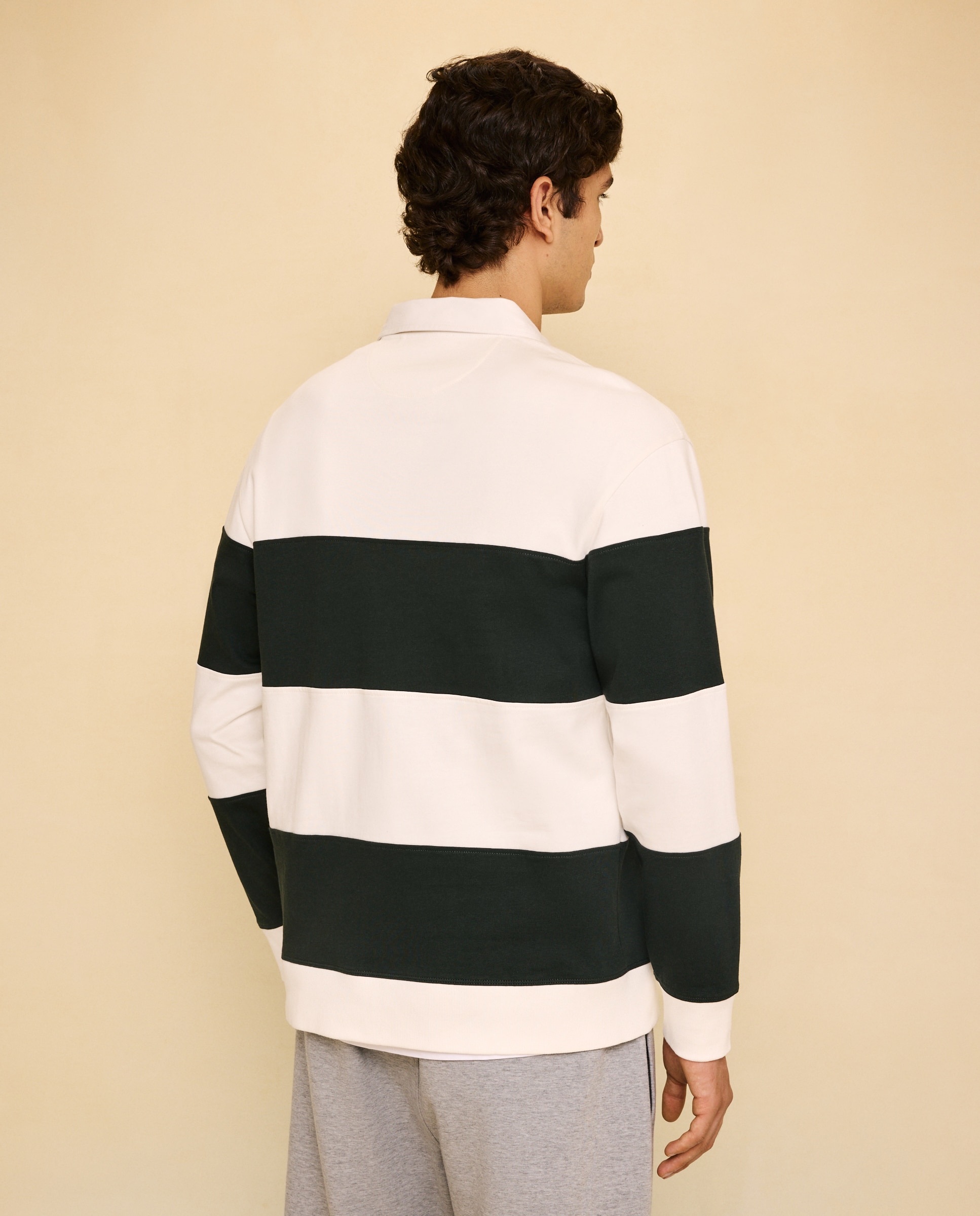 Polo de manga larga de hombre - Easy Wear - Verde Verde-3