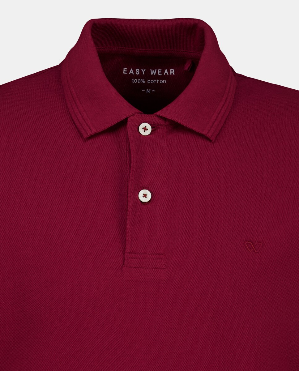 Polo com manga curta Bordeaux-5