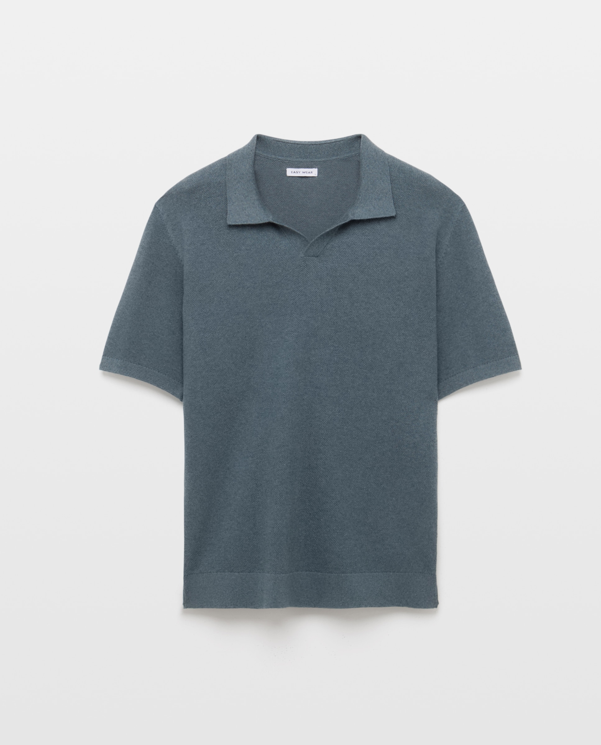 Polo de tricot de manga corta de hombre - Easy Wear - 400 Azul 400 Azul-4