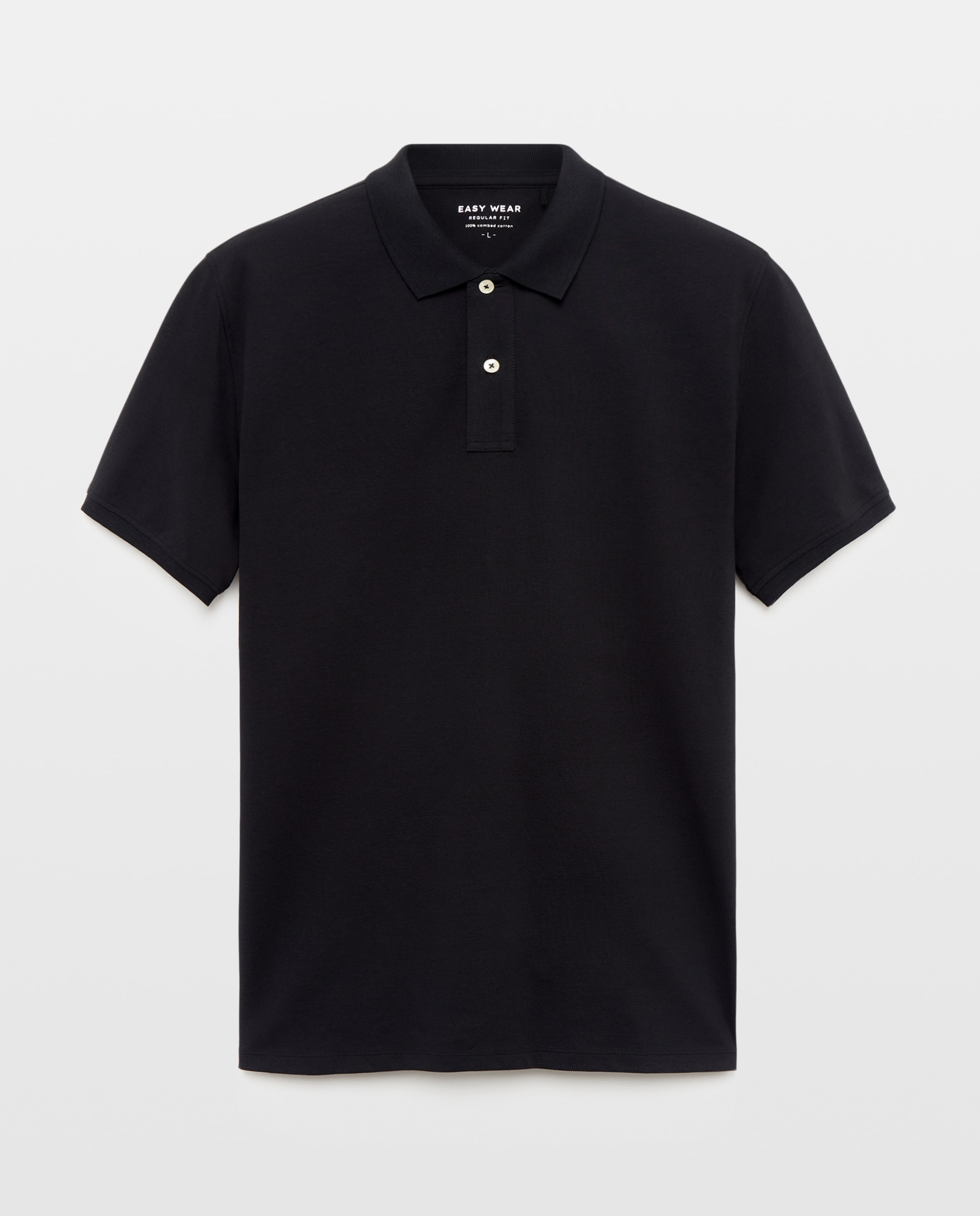 Polo de piqué de manga corta de hombre - Easy Wear - Negro Negro-4