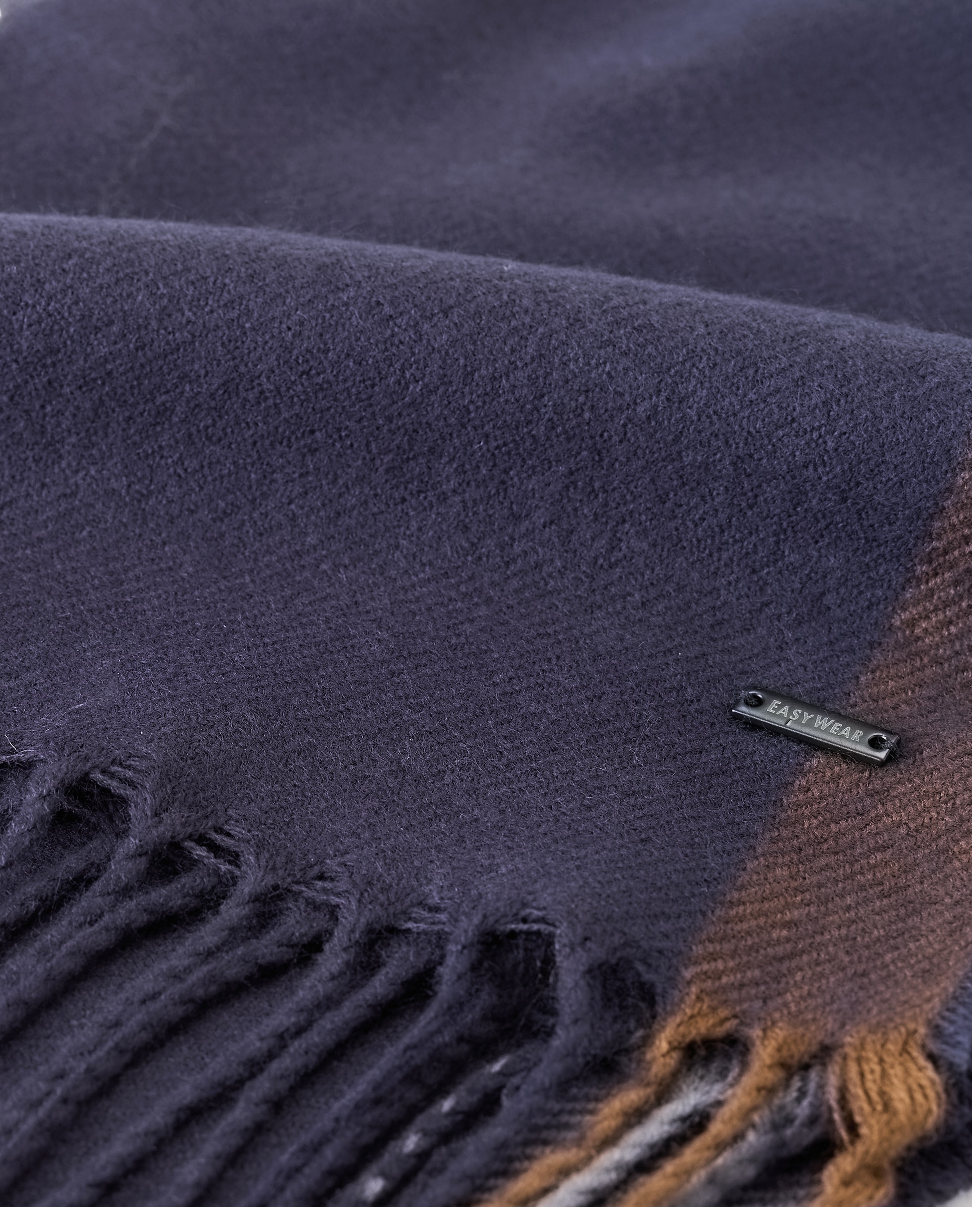Bufanda de hombre en acrílico - Easy Wear - Azul marino Azul marino-3