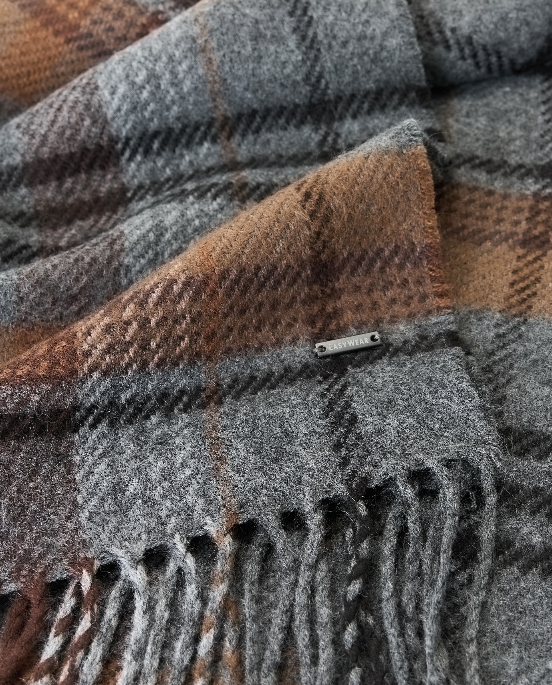 Bufanda de hombre en acrílico - Easy Wear - Marrón Marrón-3