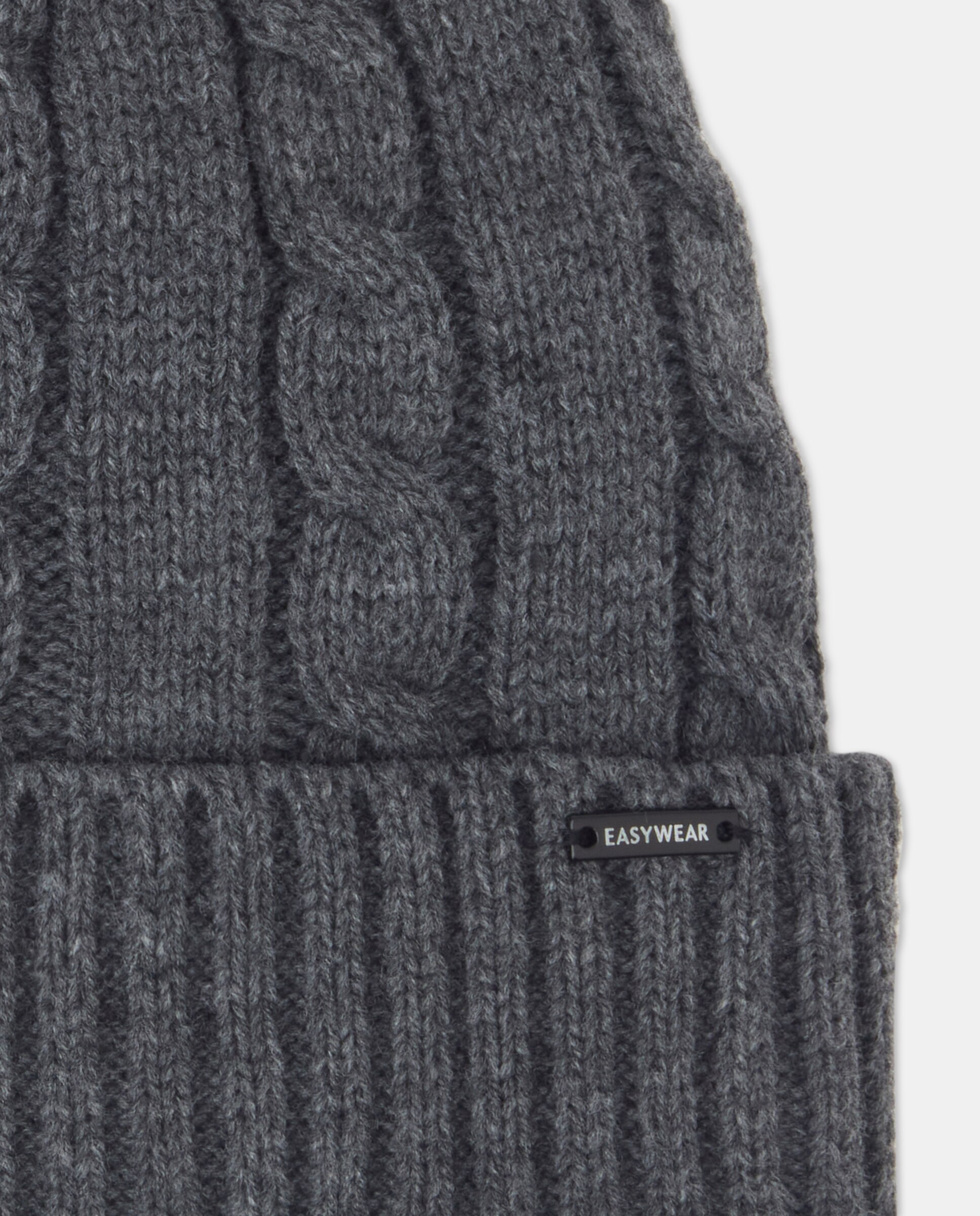 Caixa com Cachecol e Gorro com Interior em Pelo de Borrego em Acrílico 830 Antracite-4