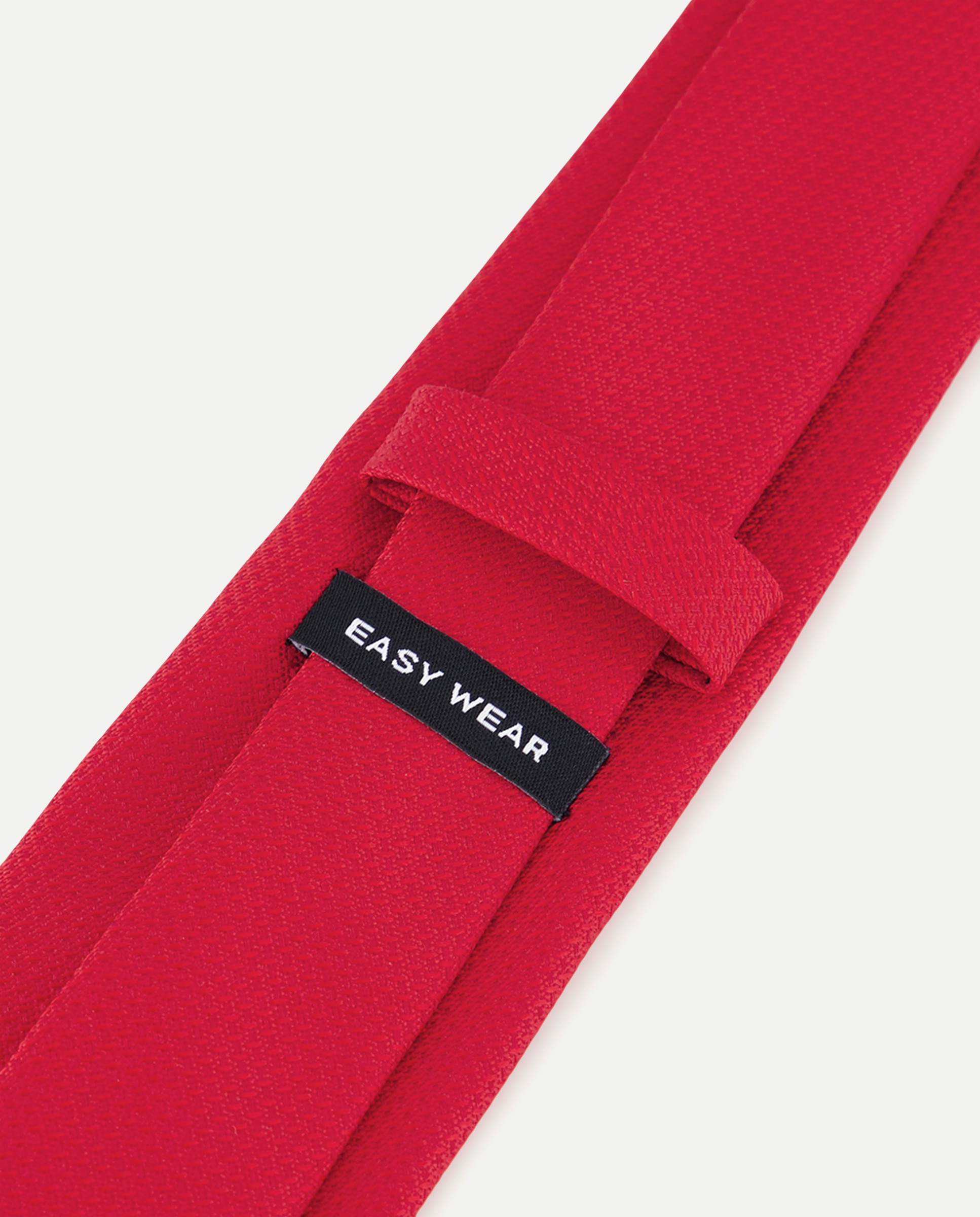 Corbata lisa de hombre - Easy Wear - Azul marino 600 Rojo-3