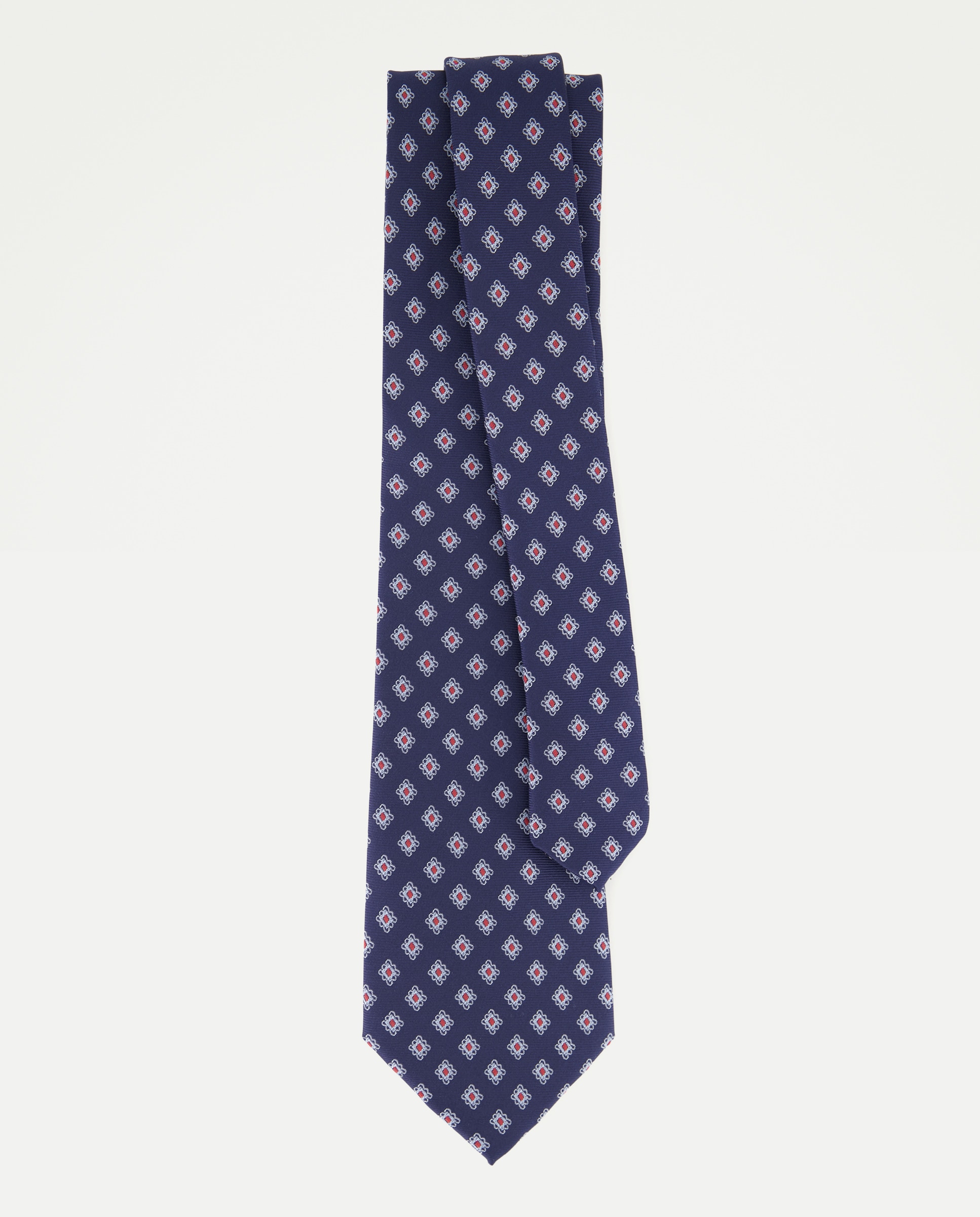 Gravata de Jacquard Azul-marinho-2