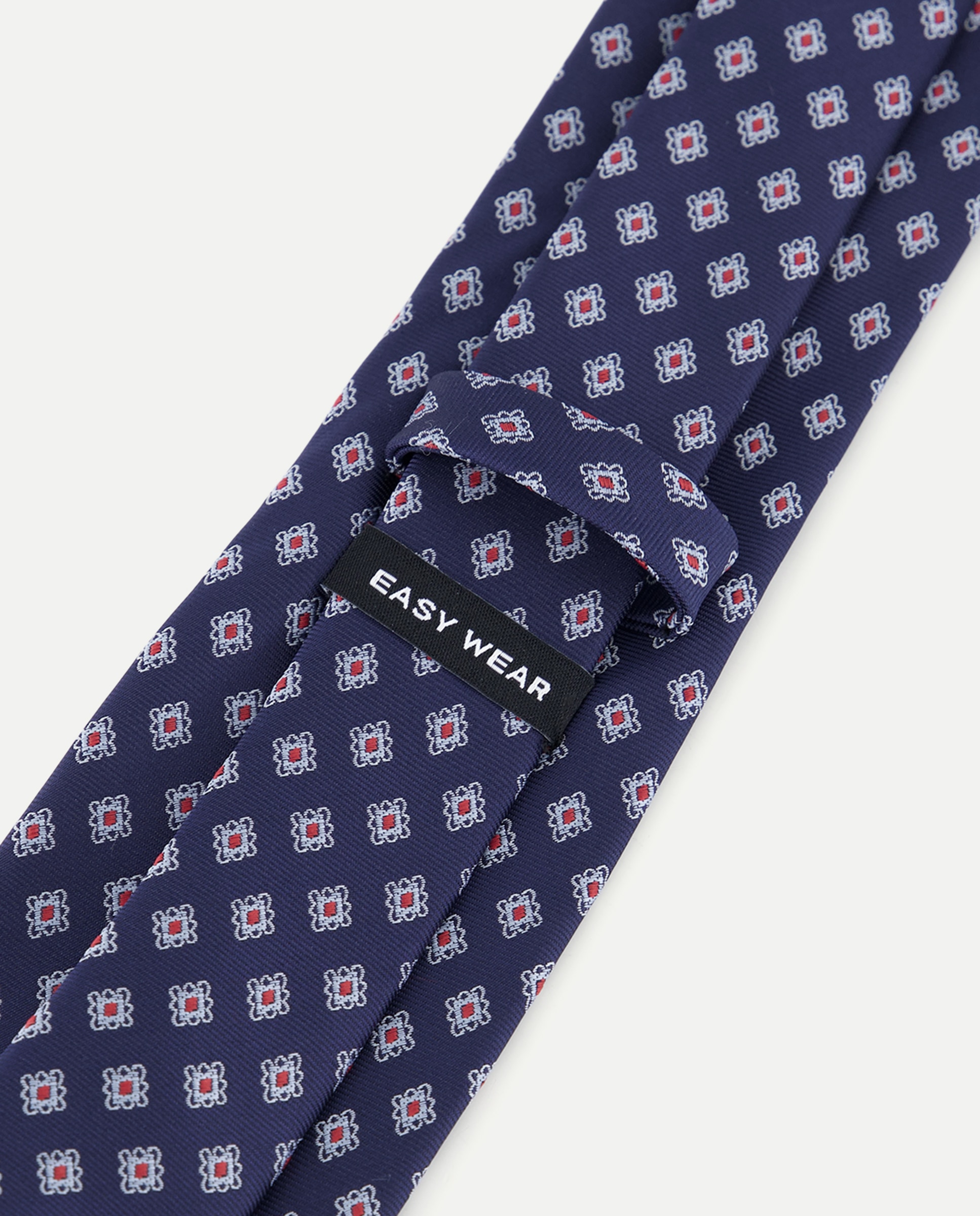 Gravata de Jacquard Azul-marinho-3