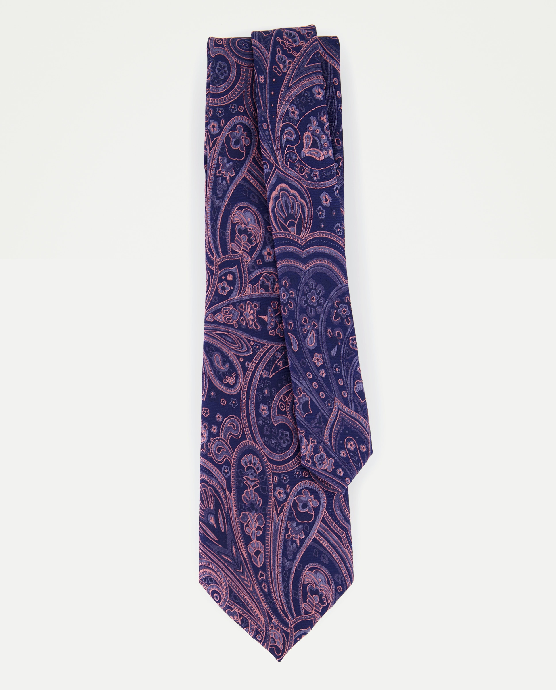 Gravata de Jacquard Azul-marinho-2