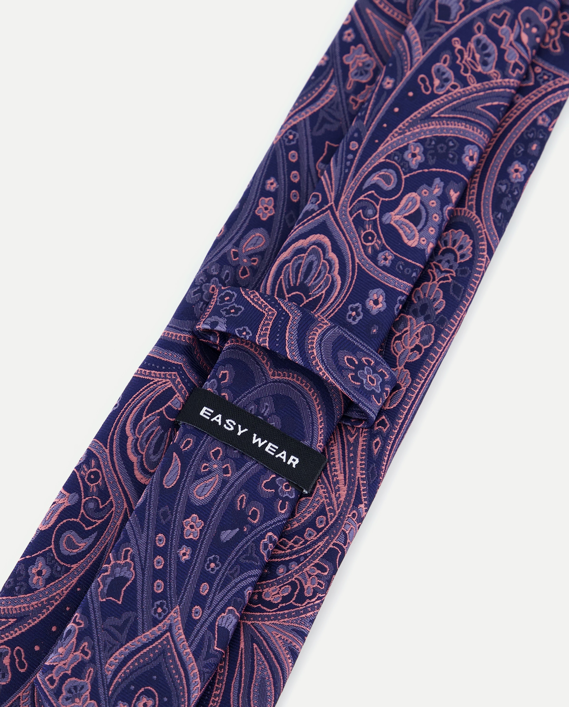 Gravata de Jacquard Azul-marinho-3