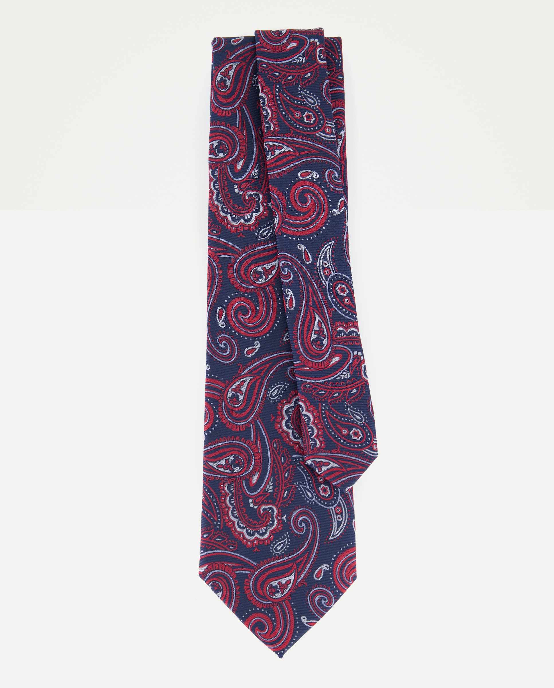 Gravata de Jacquard Azul-marinho-2