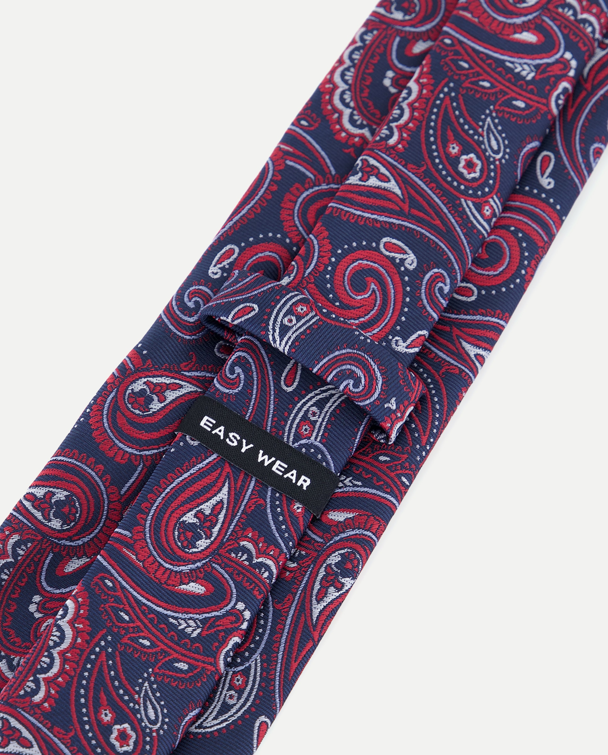 Gravata de Jacquard Azul-marinho-3