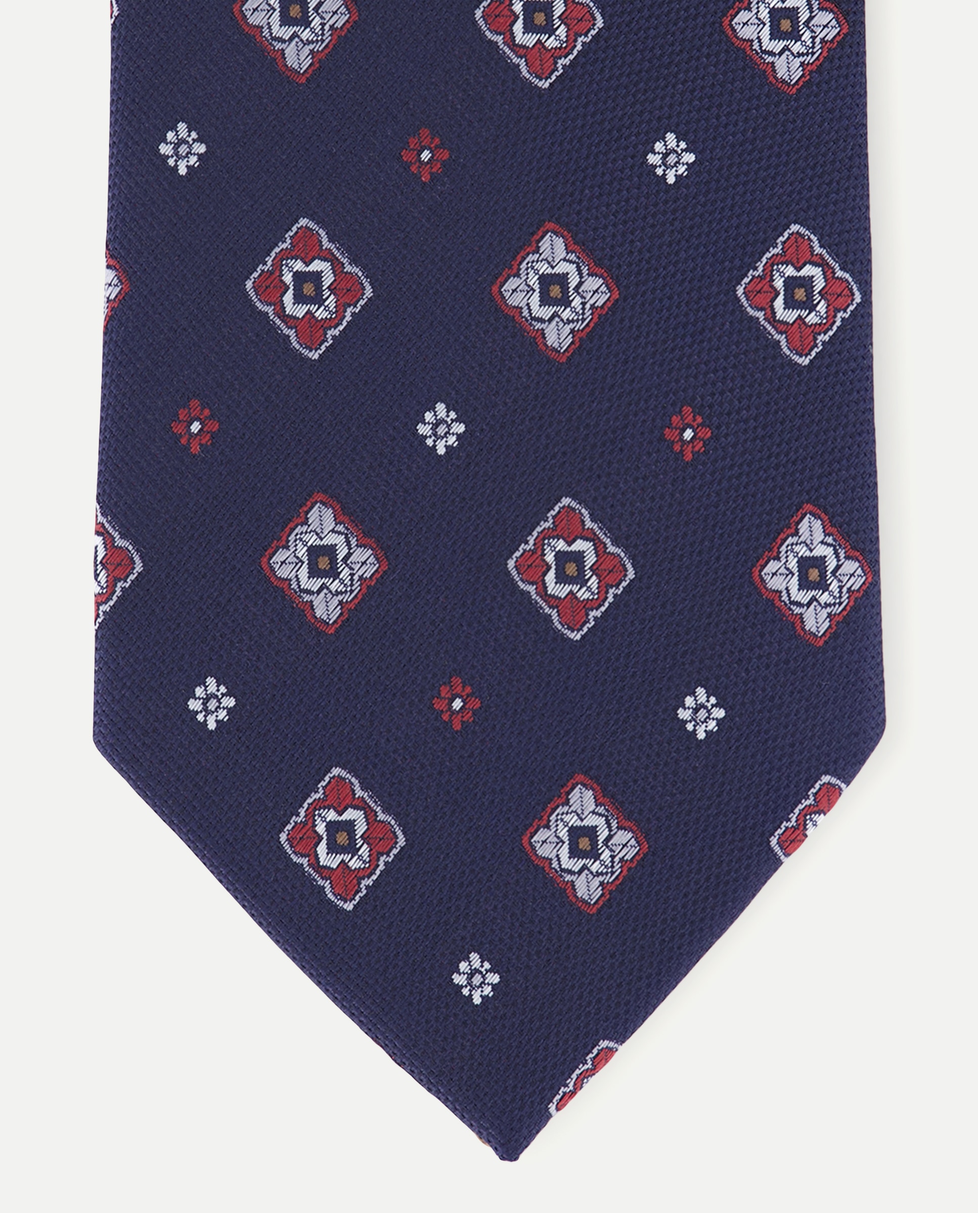 Gravata de Jacquard Azul-marinho-1
