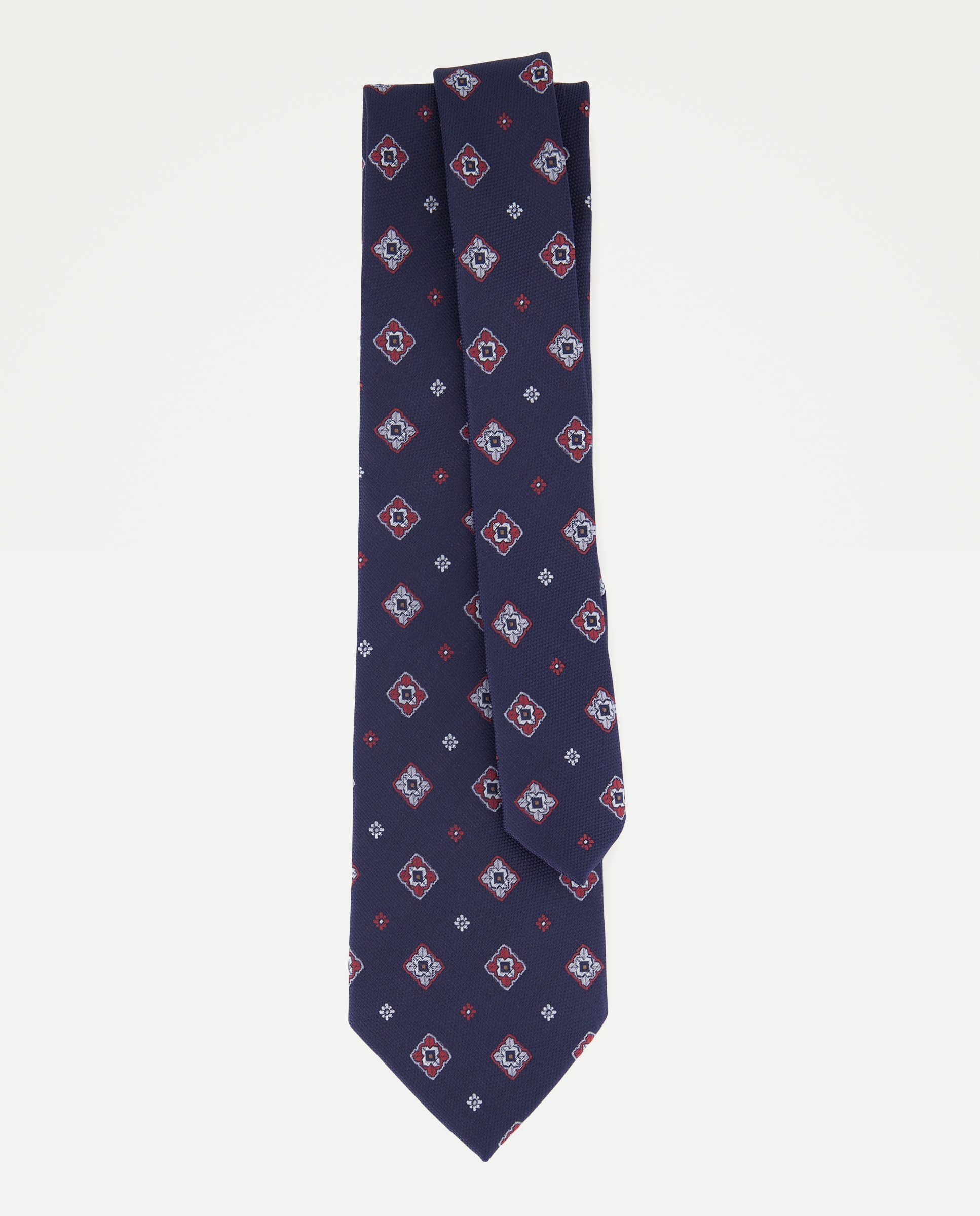Gravata de Jacquard Azul-marinho-2