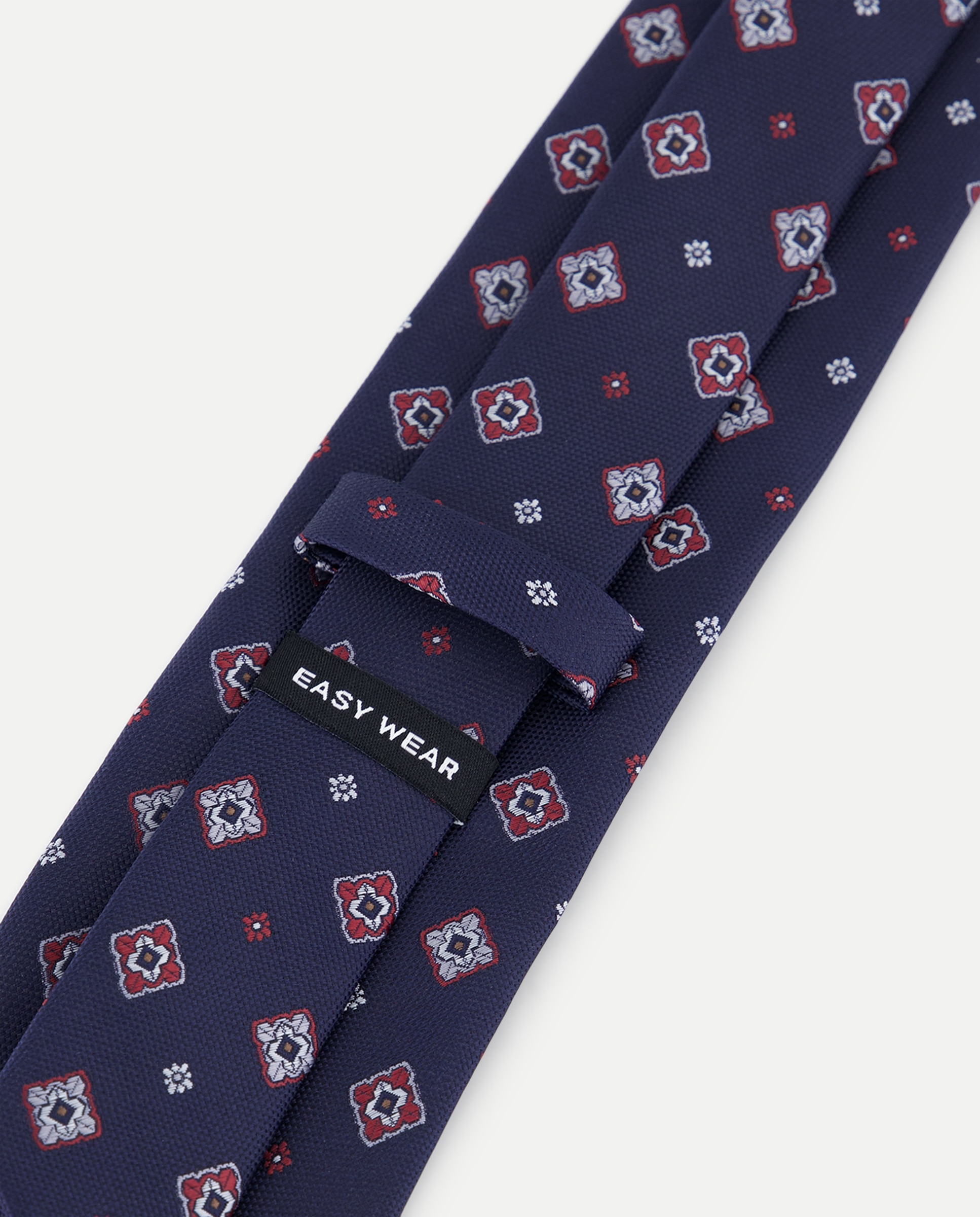 Gravata de Jacquard Azul-marinho-3