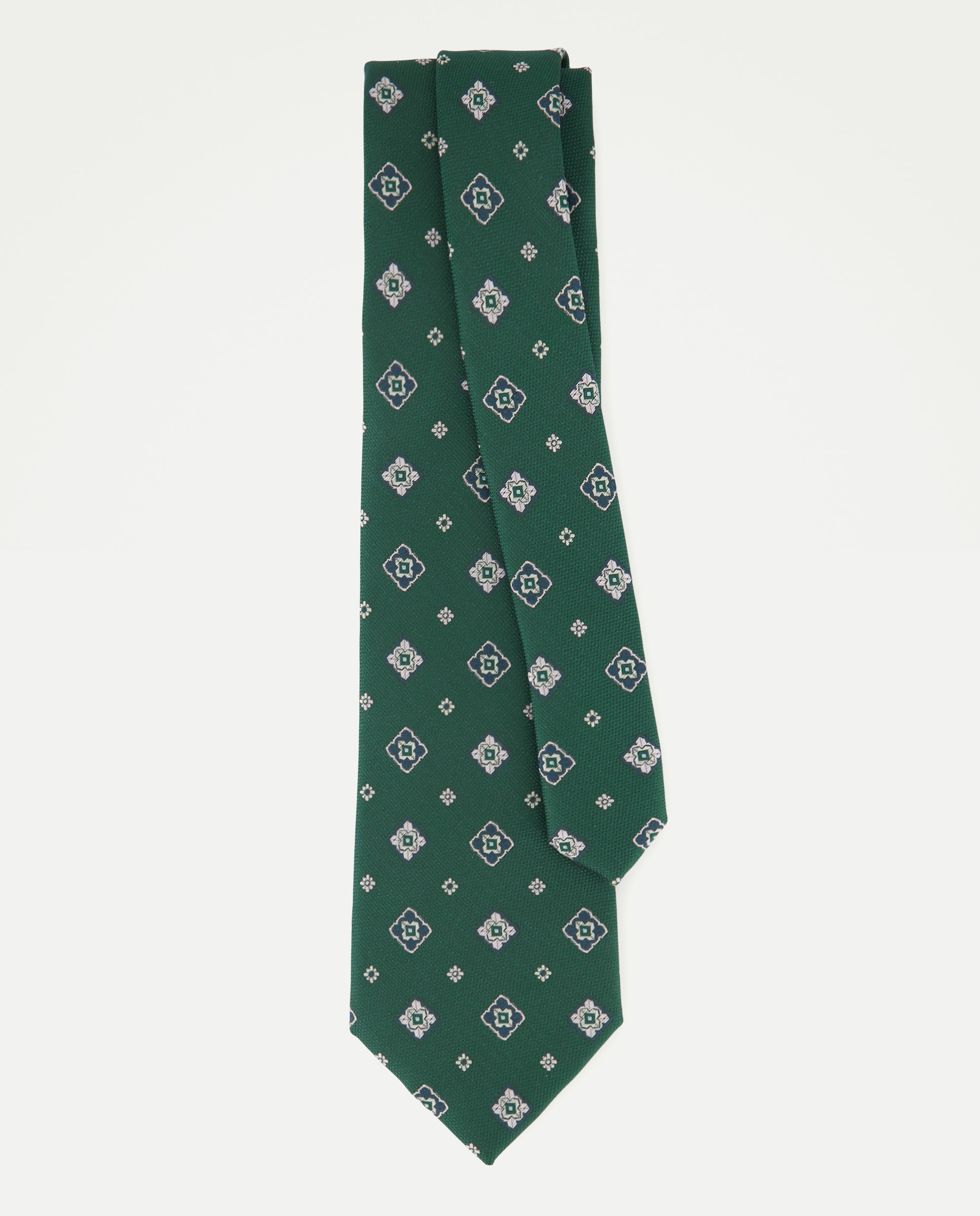 Gravata de Jacquard Verde-2
