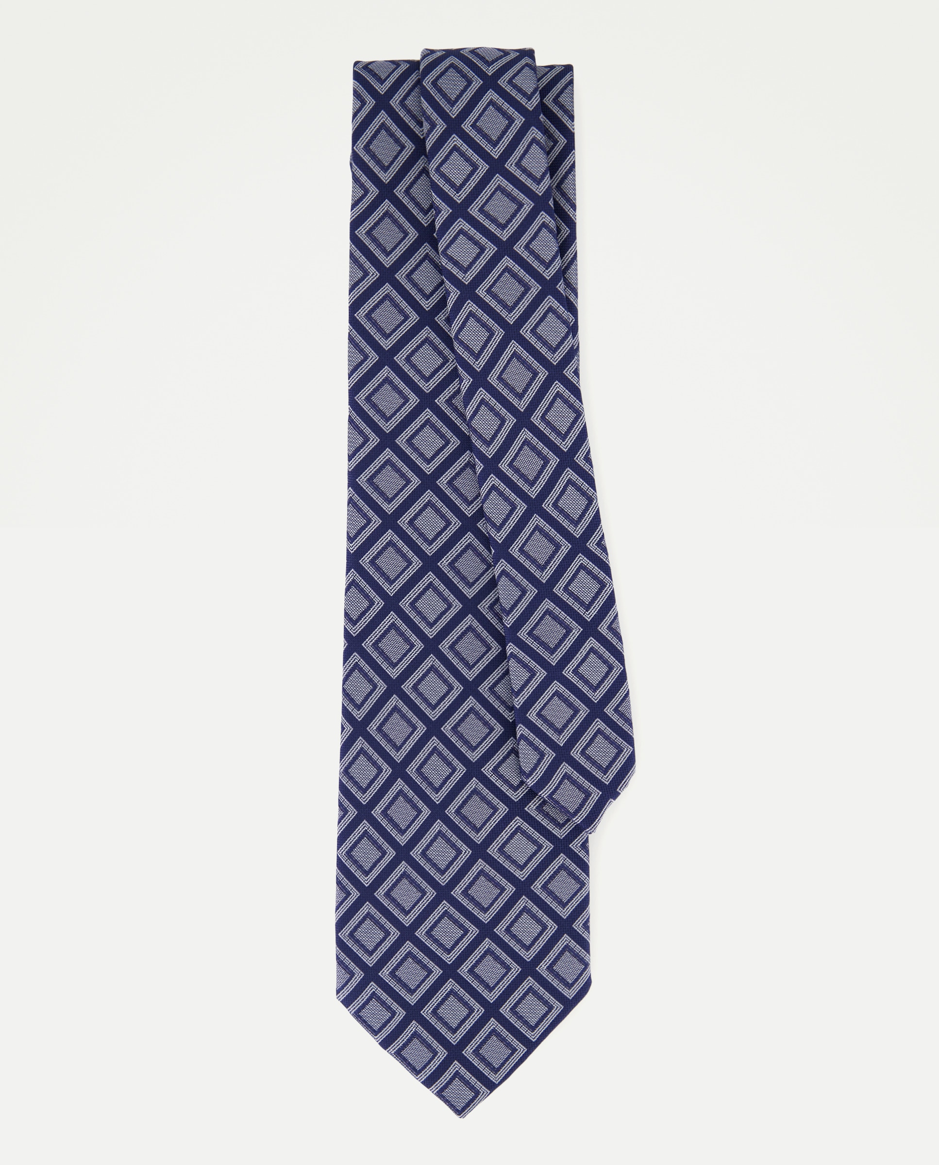 Gravata de Jacquard Azul-marinho-2