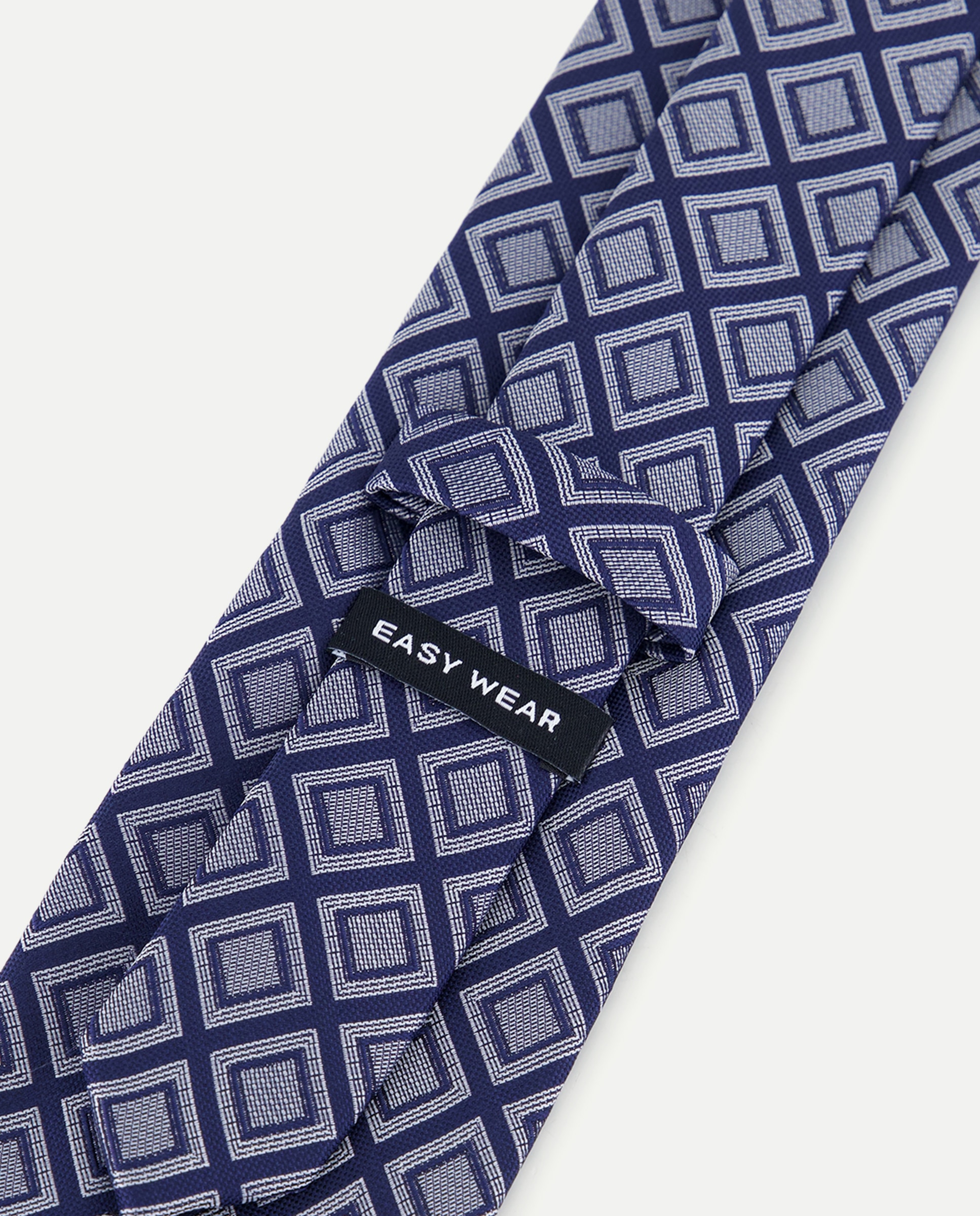 Gravata de Jacquard Azul-marinho-3