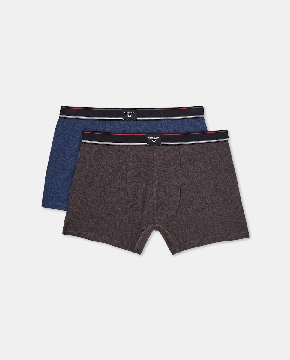 Pack de dos bóxer elásticos lisos de hombre · Easy Wear · El Corte
