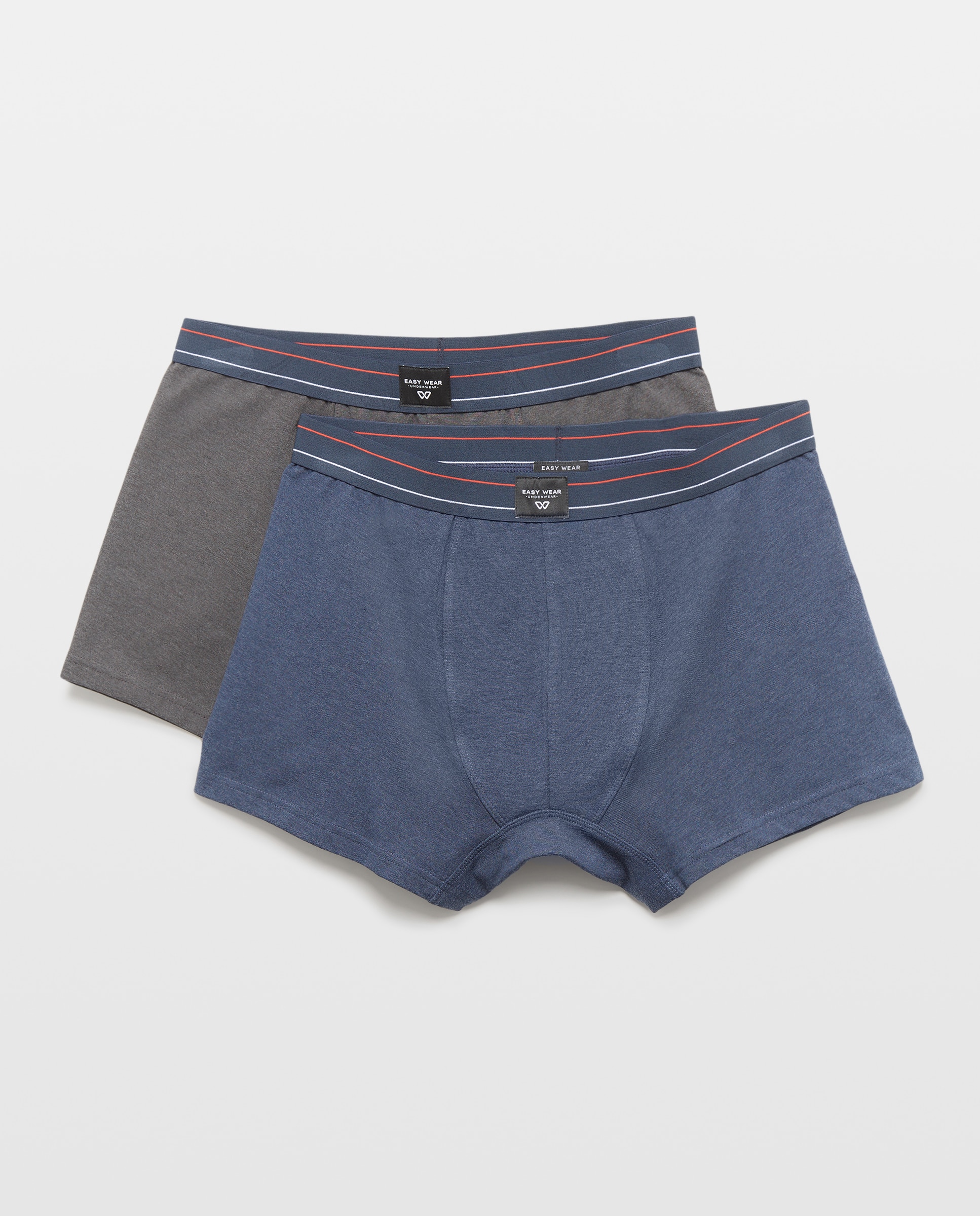 Imagen 0 de Pack de dos boxer elasticos lisos de hombre 830 Antracita
