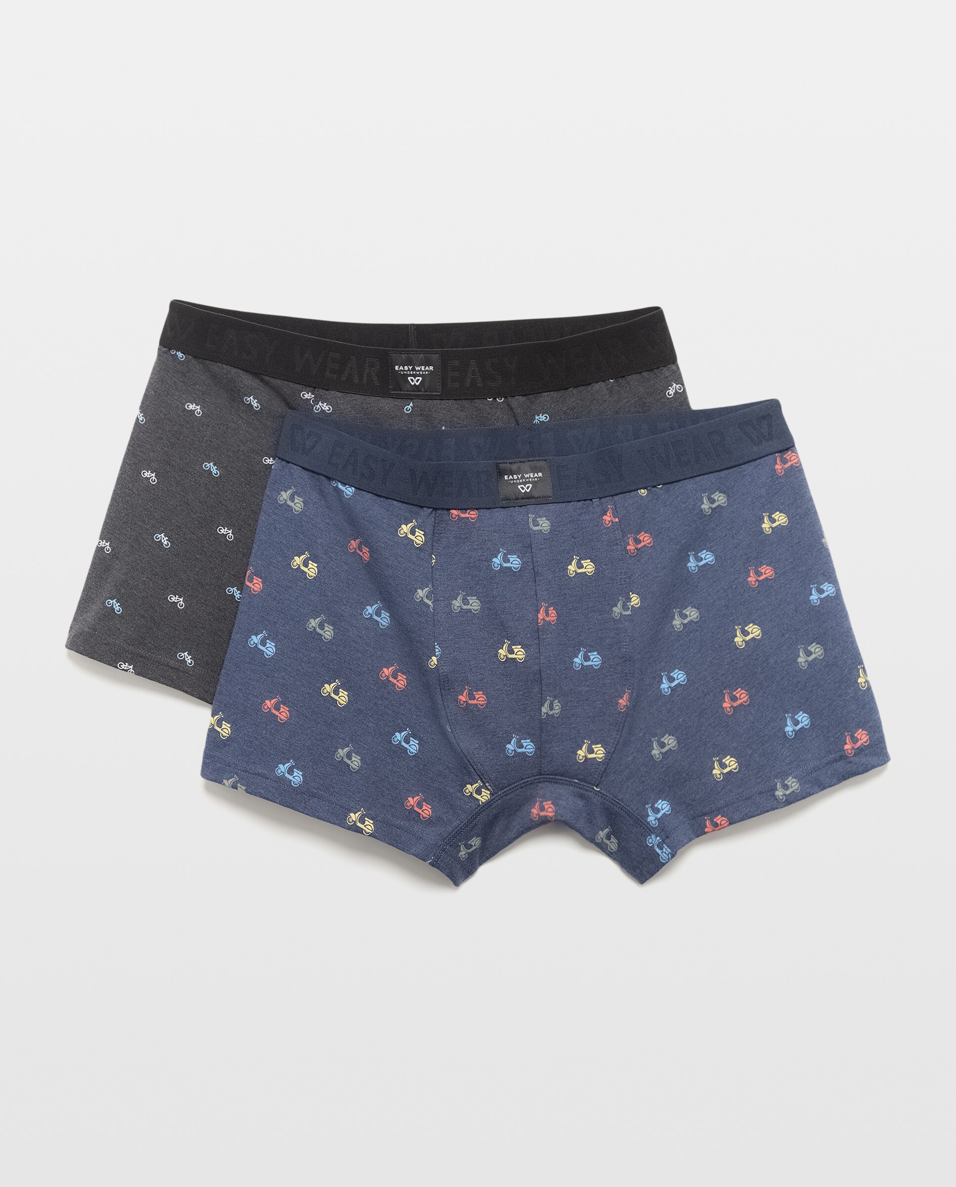 Imagen 0 de Pack de dos boxer elasticos print de hombre Azul marino