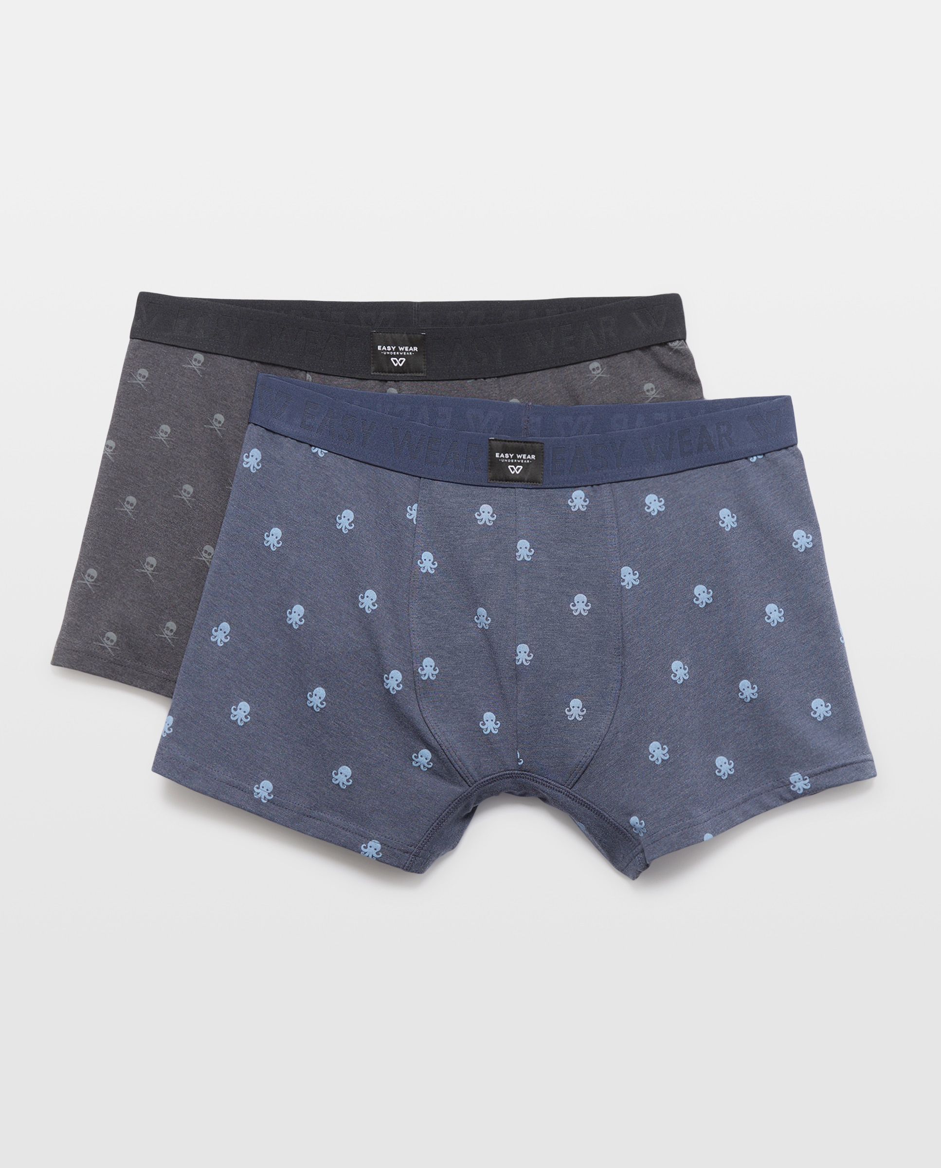 Imagen 0 de Pack de dos boxer elasticos print de hombre Azul marino