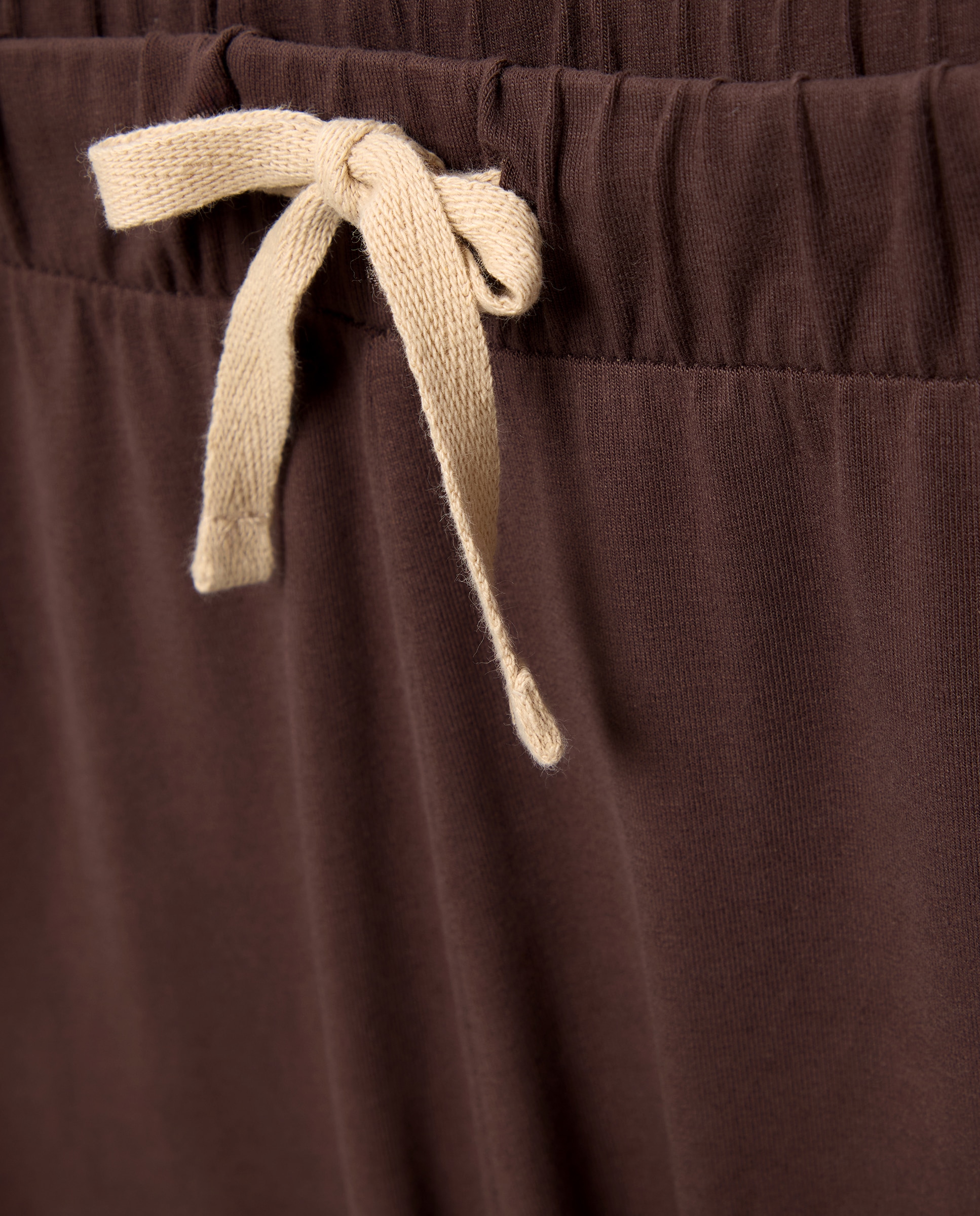 Pijama de Manga Comprida em Jersey Bege-3
