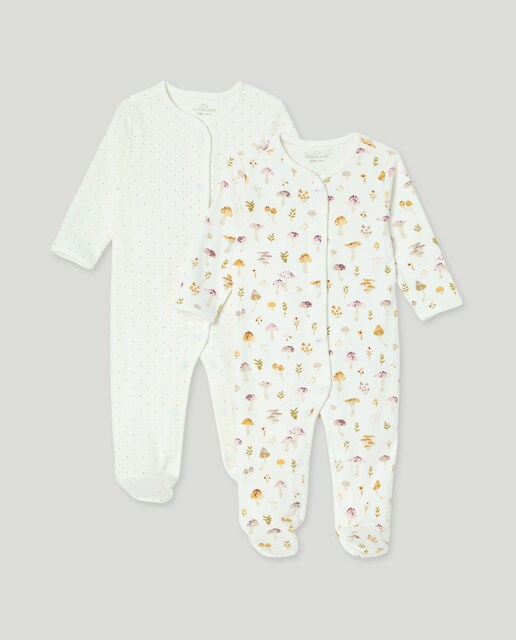 Imagem 0 de Pack de 2 Babygrows Compridos de Malha de Bebé com Estampado de Fantasia