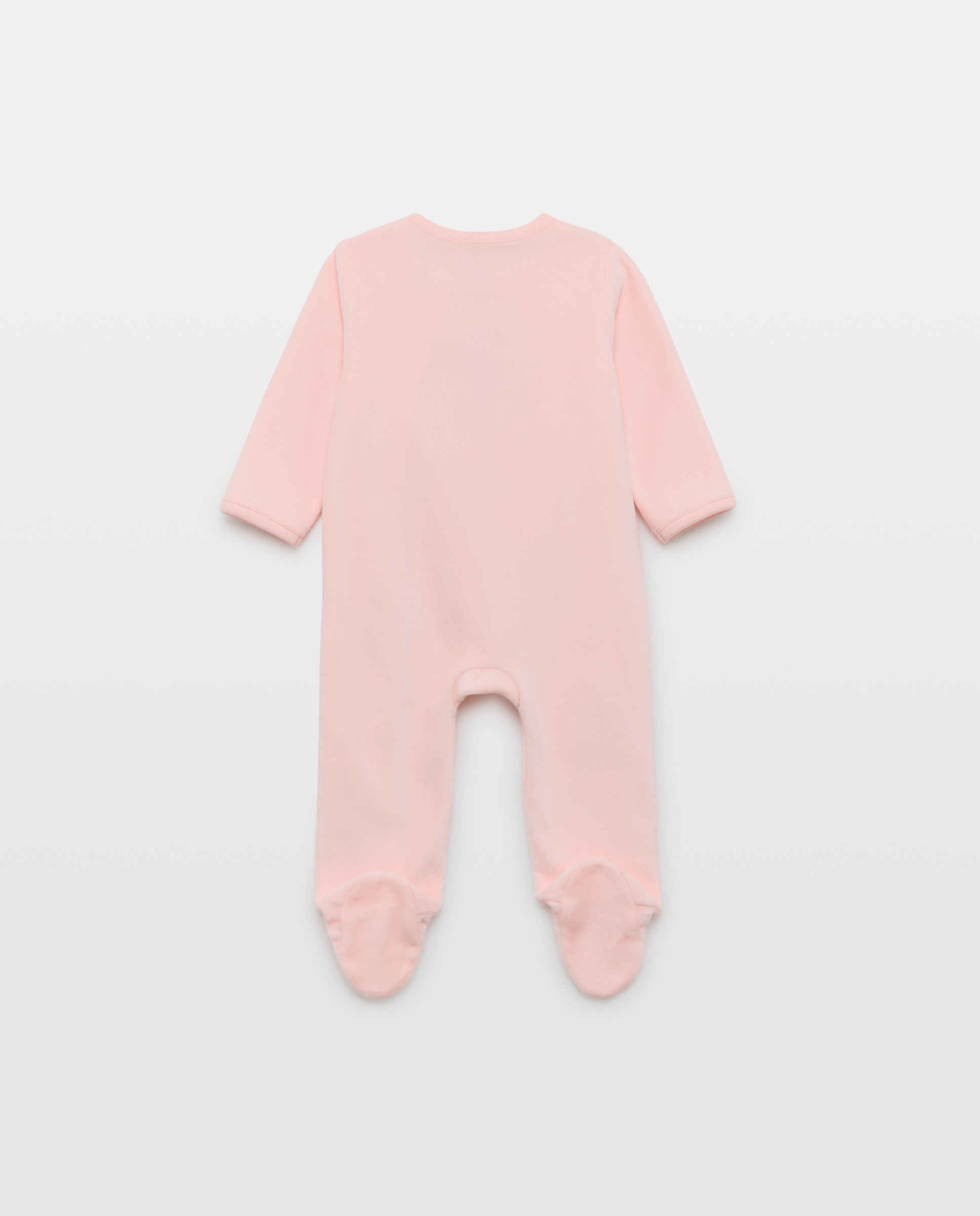 Babygrow de Velour de Bebé com Fecho de Correr e Balões Cotton Juice Rosa-2