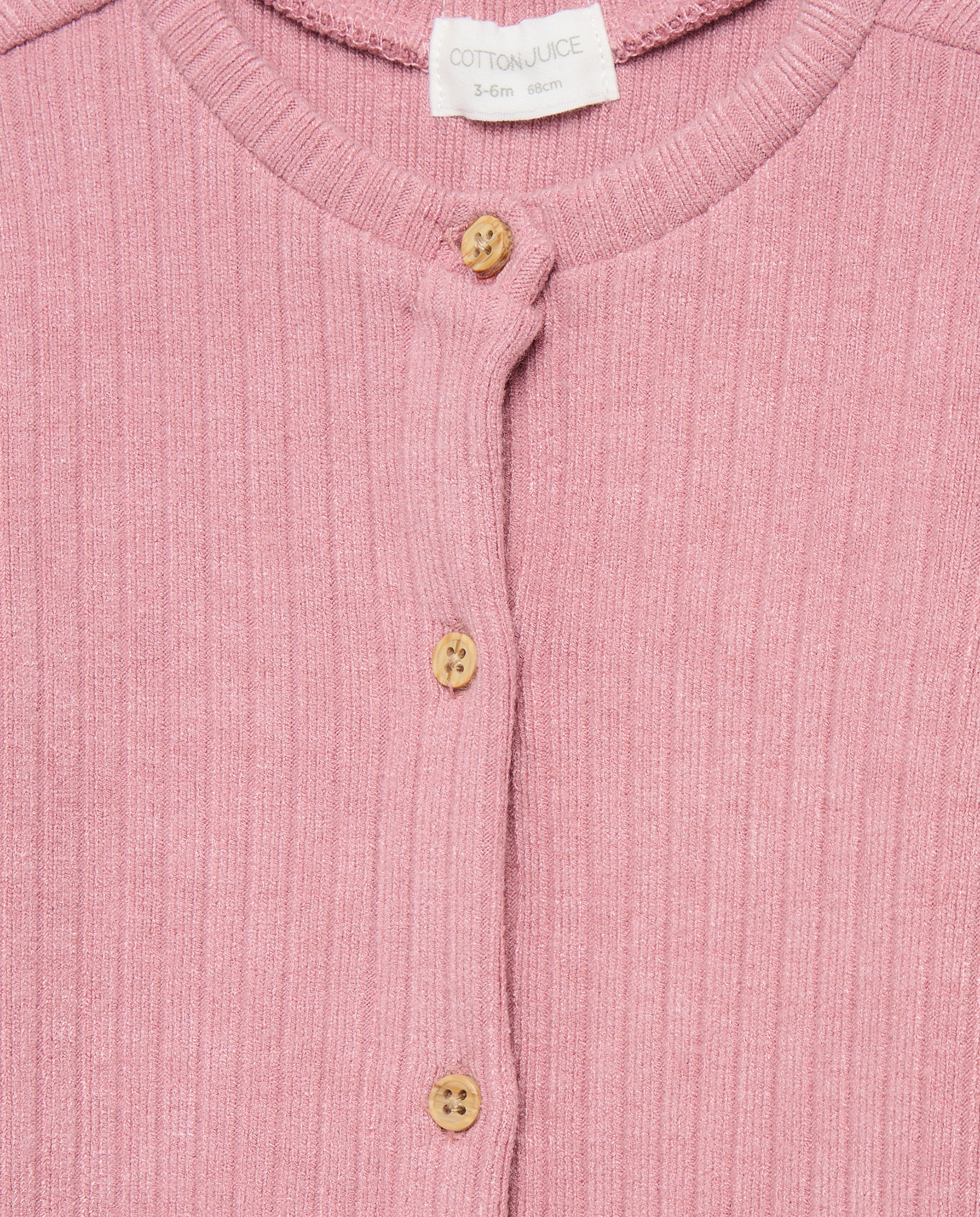 Babygrow de Malha Comprido de Bebé Cotton Juice 200 Rosa-3