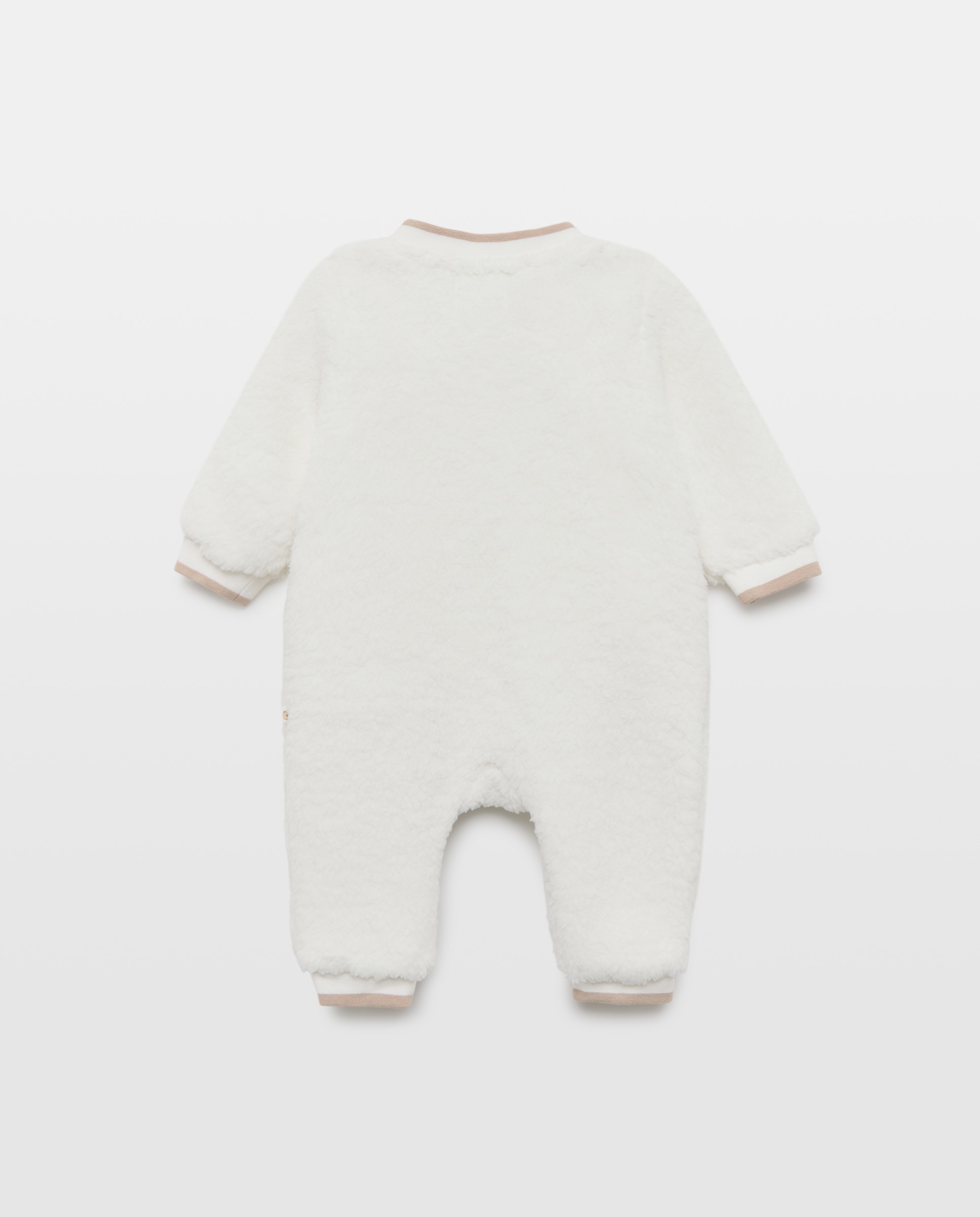 Pelele Largo sherpa estampado fantasía de bebé - Cotton Juice - Blanco Blanco-2