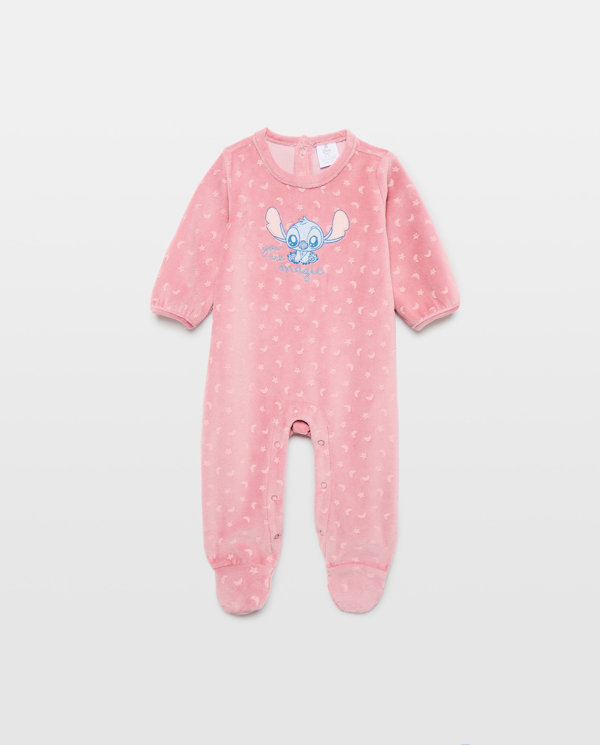 Imagem 0 de Babygrow de Velour de Bebé Stitch Magic