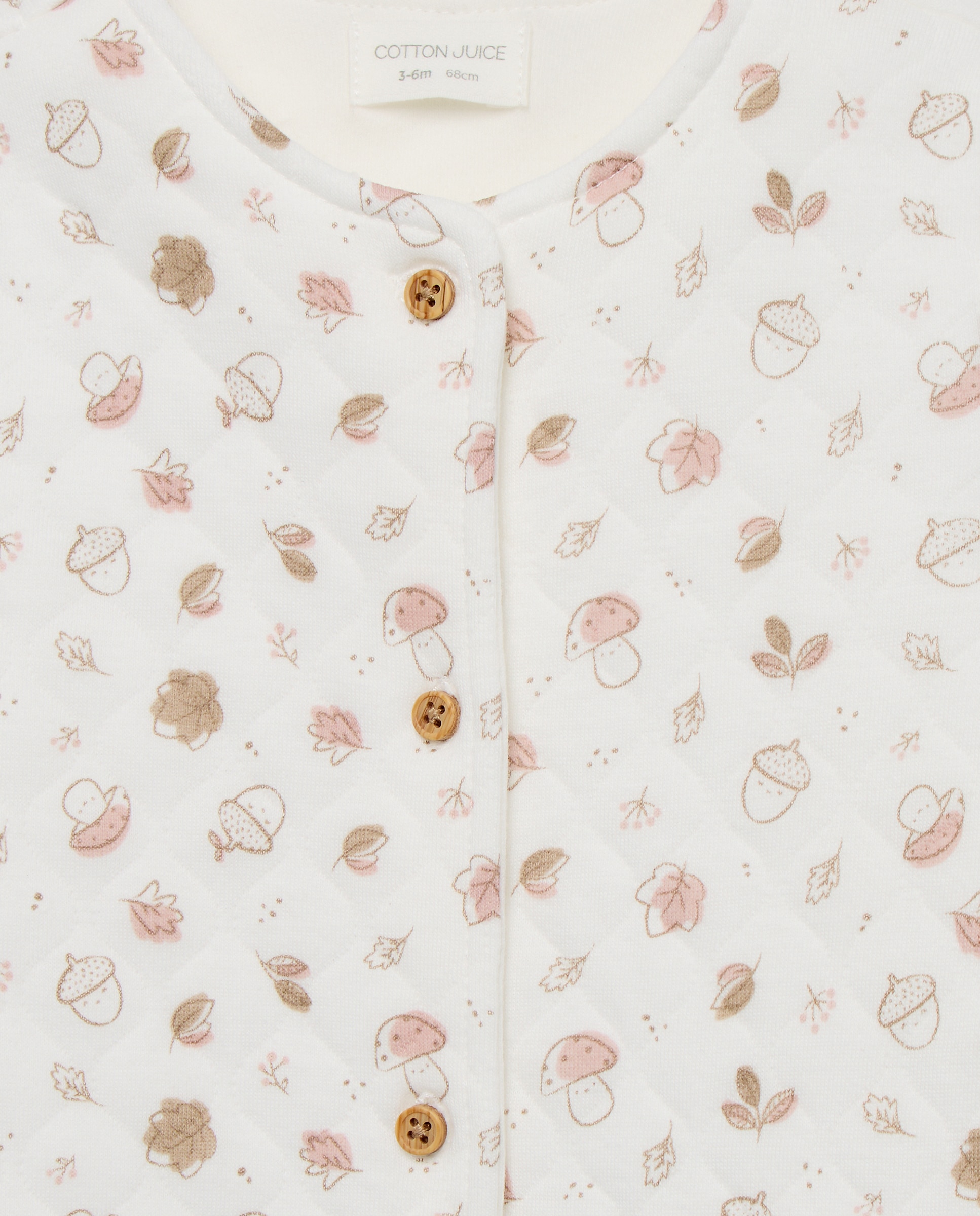 Babygrow Acolchoado de Bebé com Estampado de Fantasia Cotton Juice Rosa-3