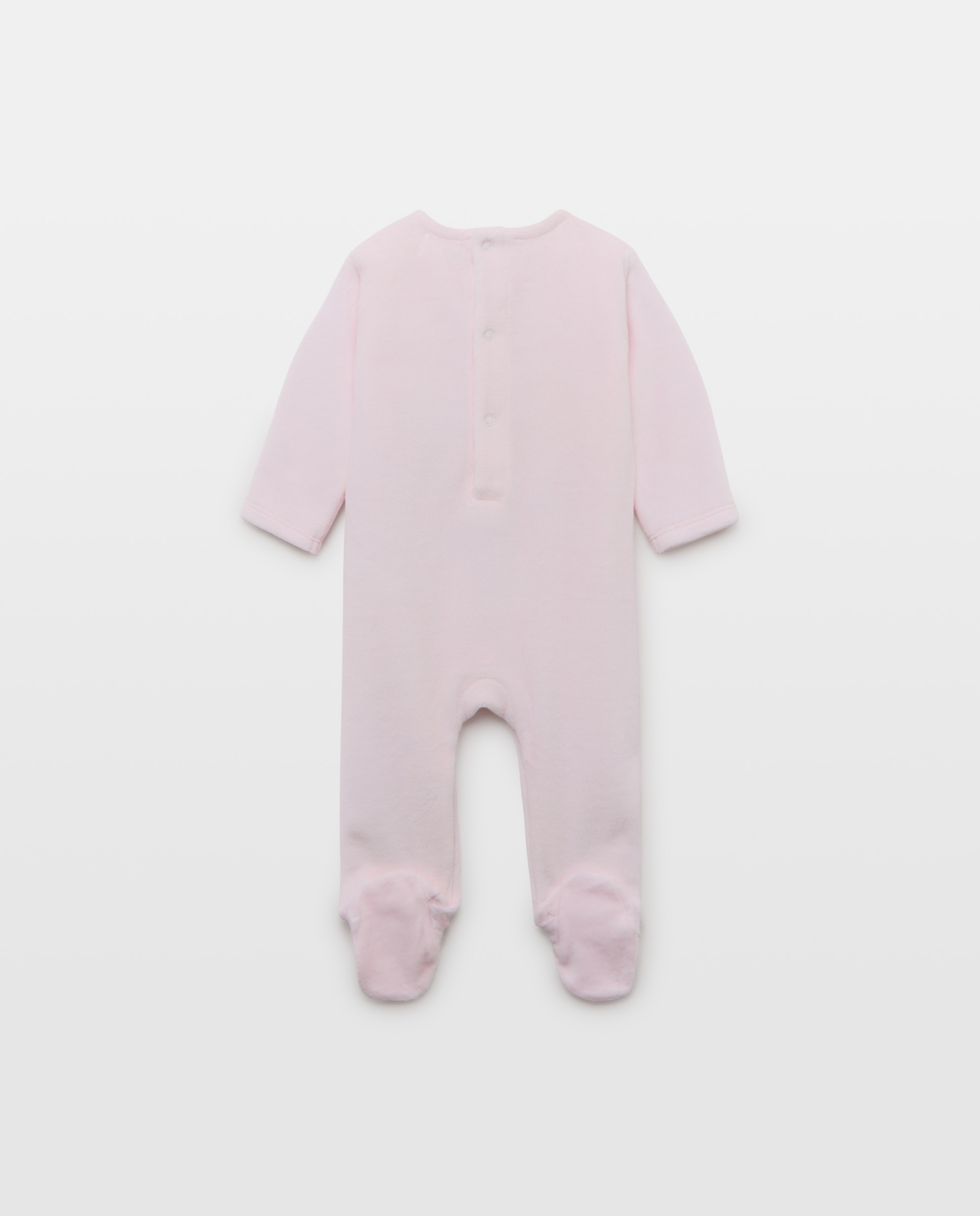 Pelele largo de velour fantasía Oso Polar de bebé - Cotton Juice - Rosa Rosa-2