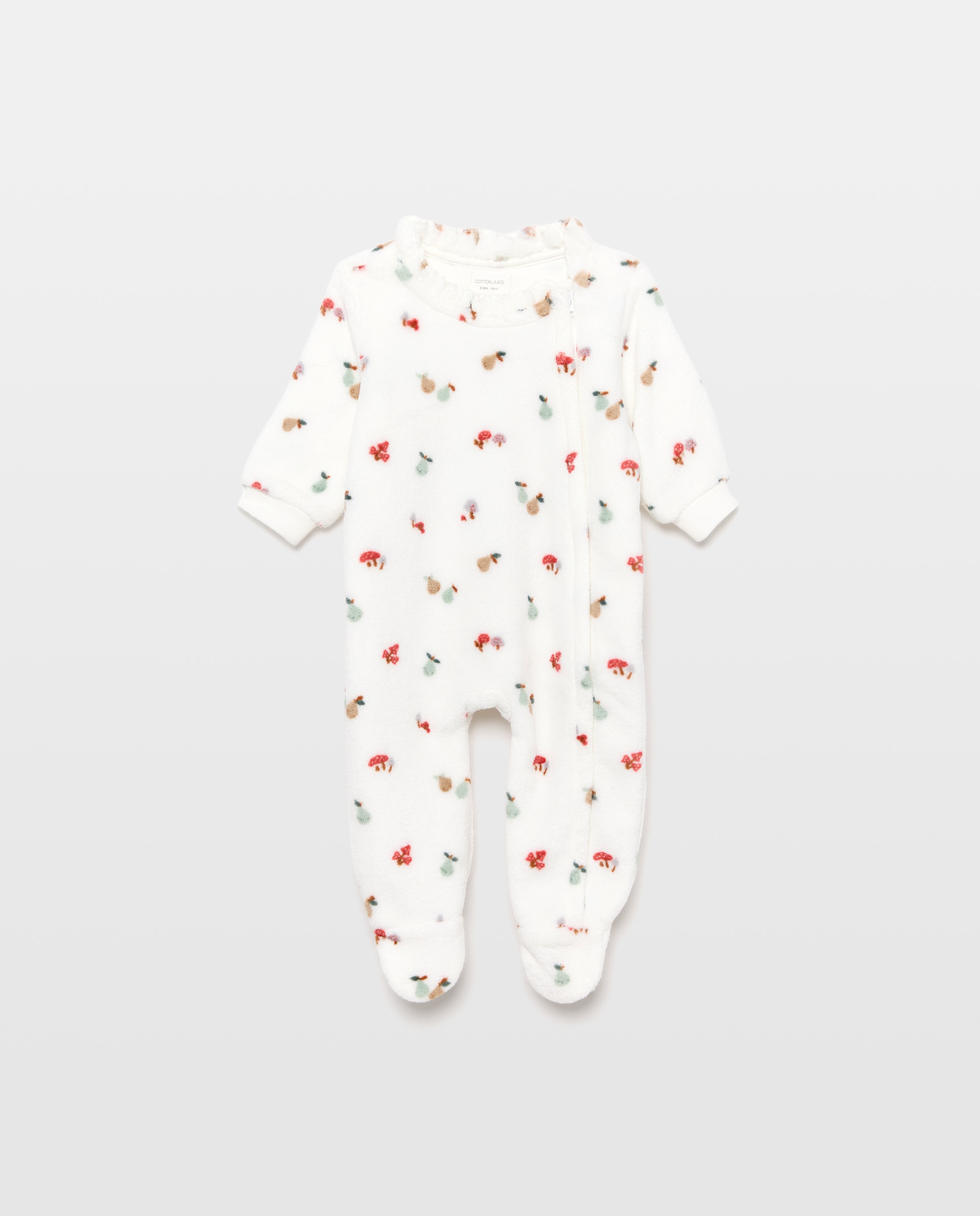 Pelele básico largo estampado fantasía de bebé - Cotton Juice - Blanco Blanco-1