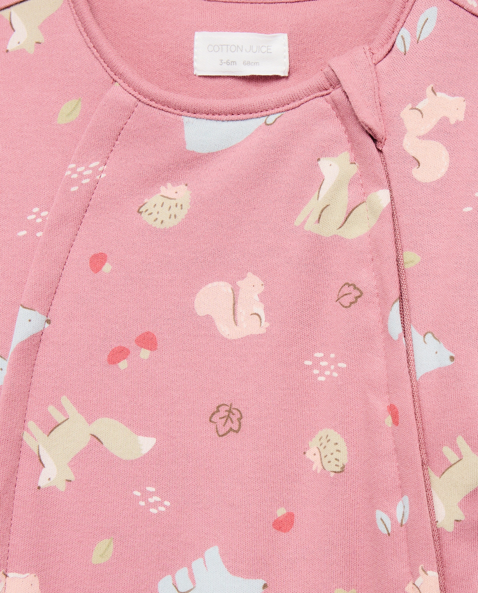 Pelele básico largo acolchado fantasía de bebé - Cotton Juice - Rosa Rosa-3