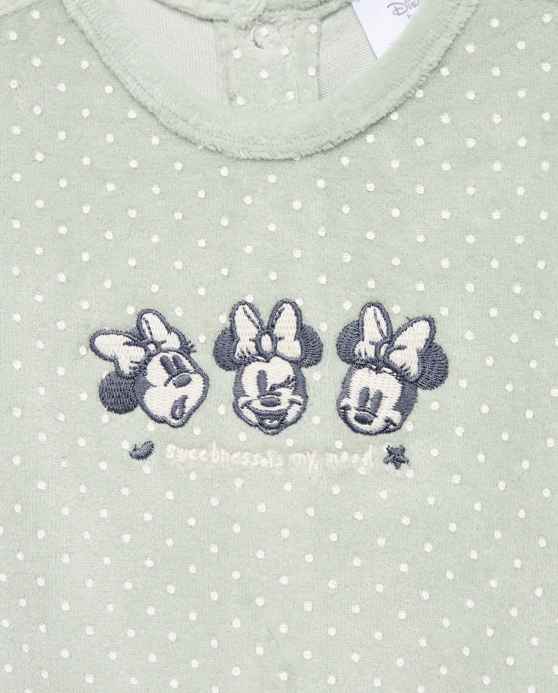 Pelele largo de velour fantasía MINNIE de bebé - Cotton Juice - Verde Verde-3