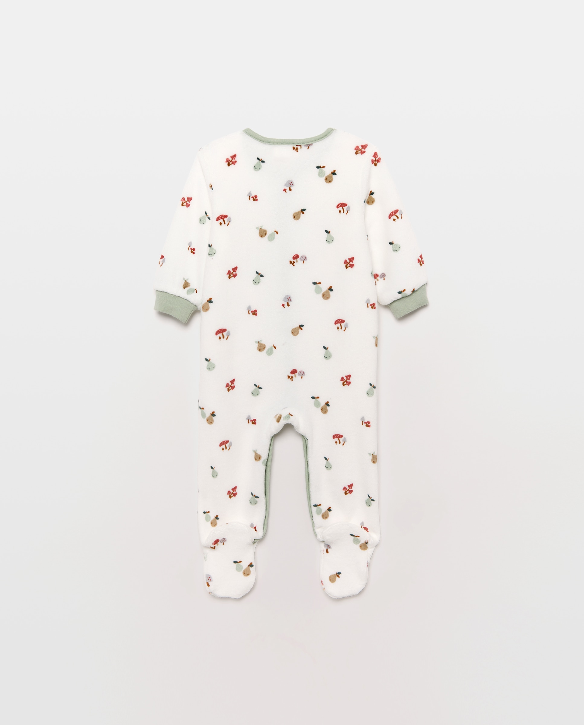 Pelele largo de punto estampado fantasía de bebé - Cotton Juice - Blanco Blanco-2