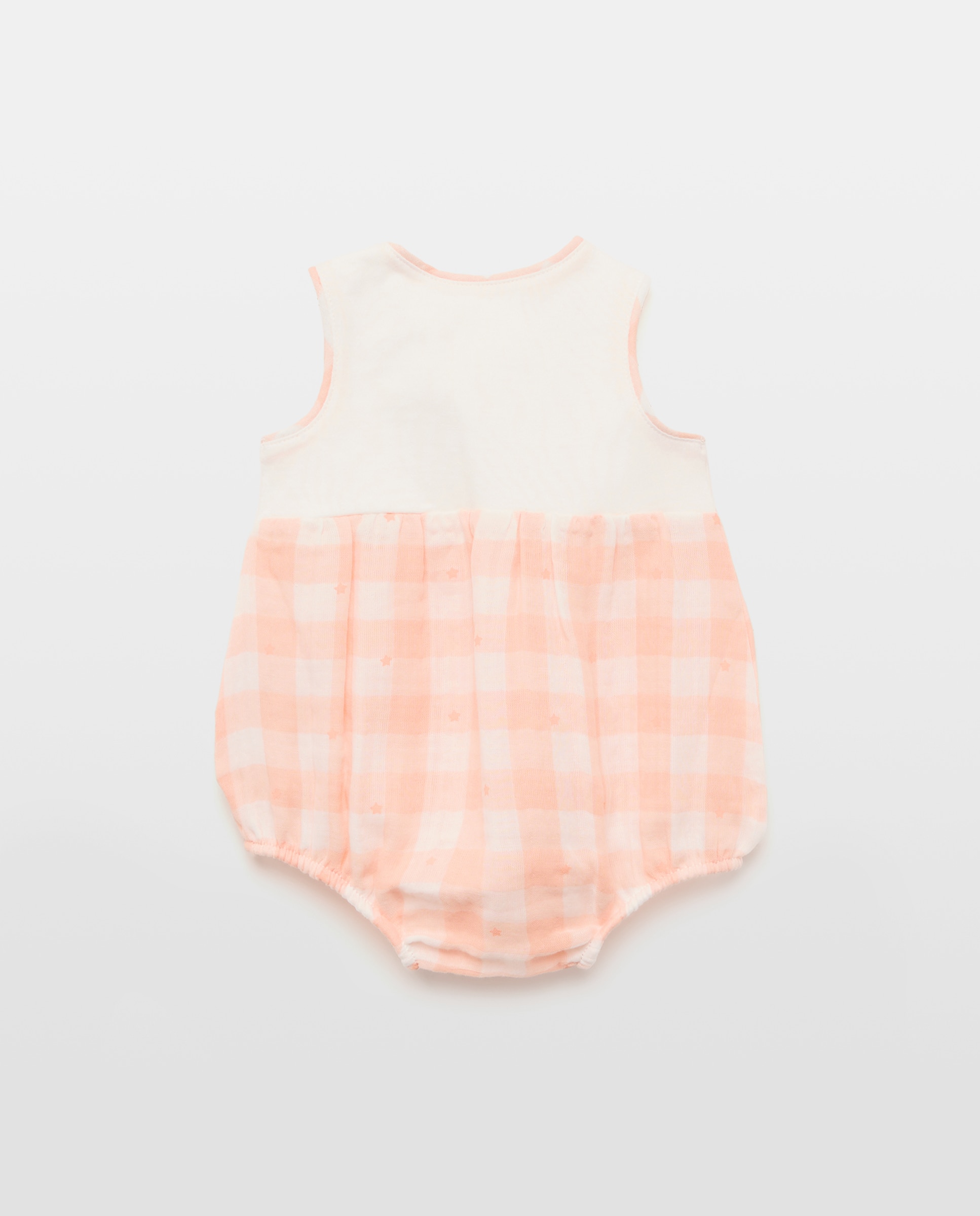 Babygrow Misto de Bebé com Vichy Tangerina Vermelho-2
