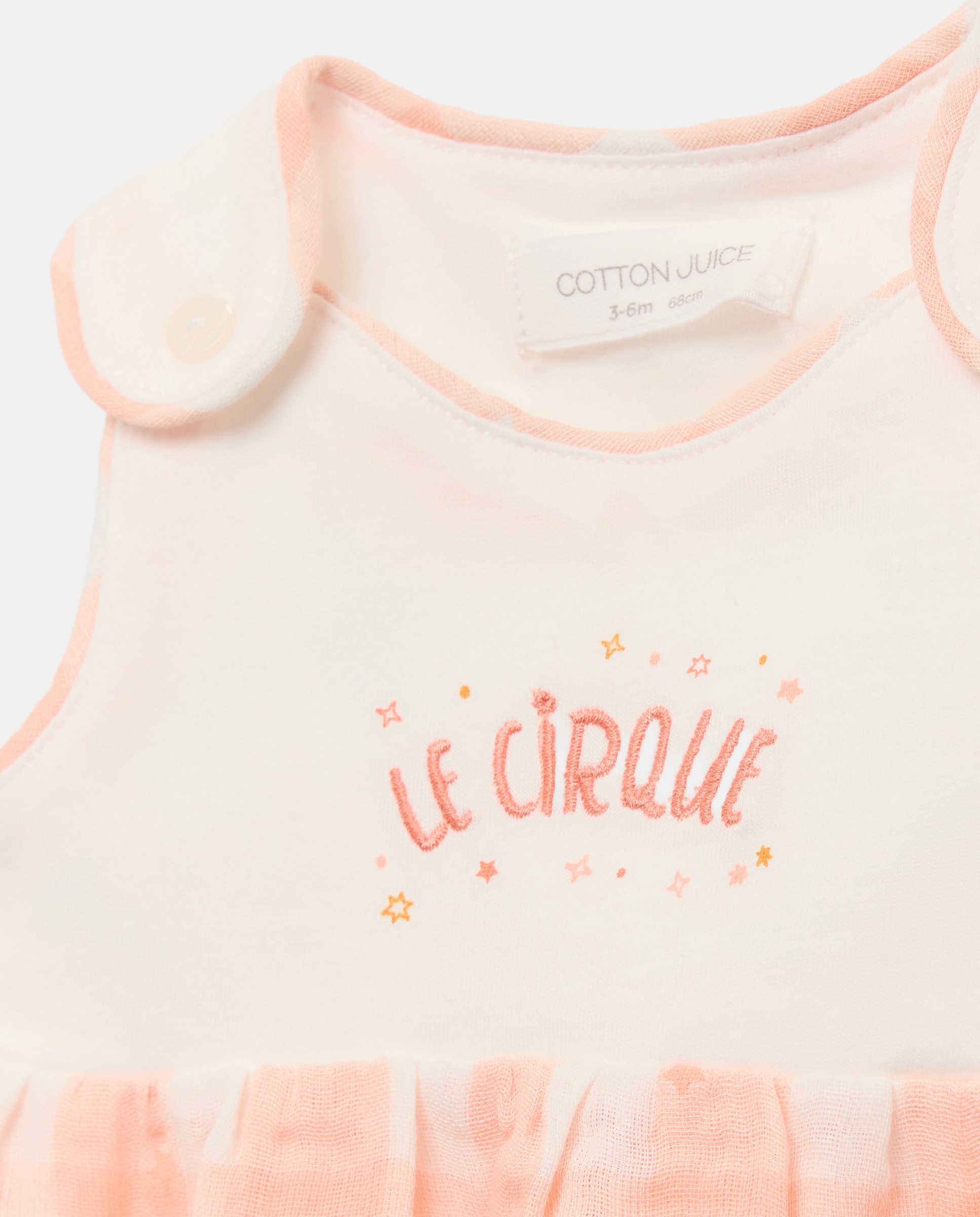 Babygrow Misto de Bebé com Vichy Tangerina Vermelho-3