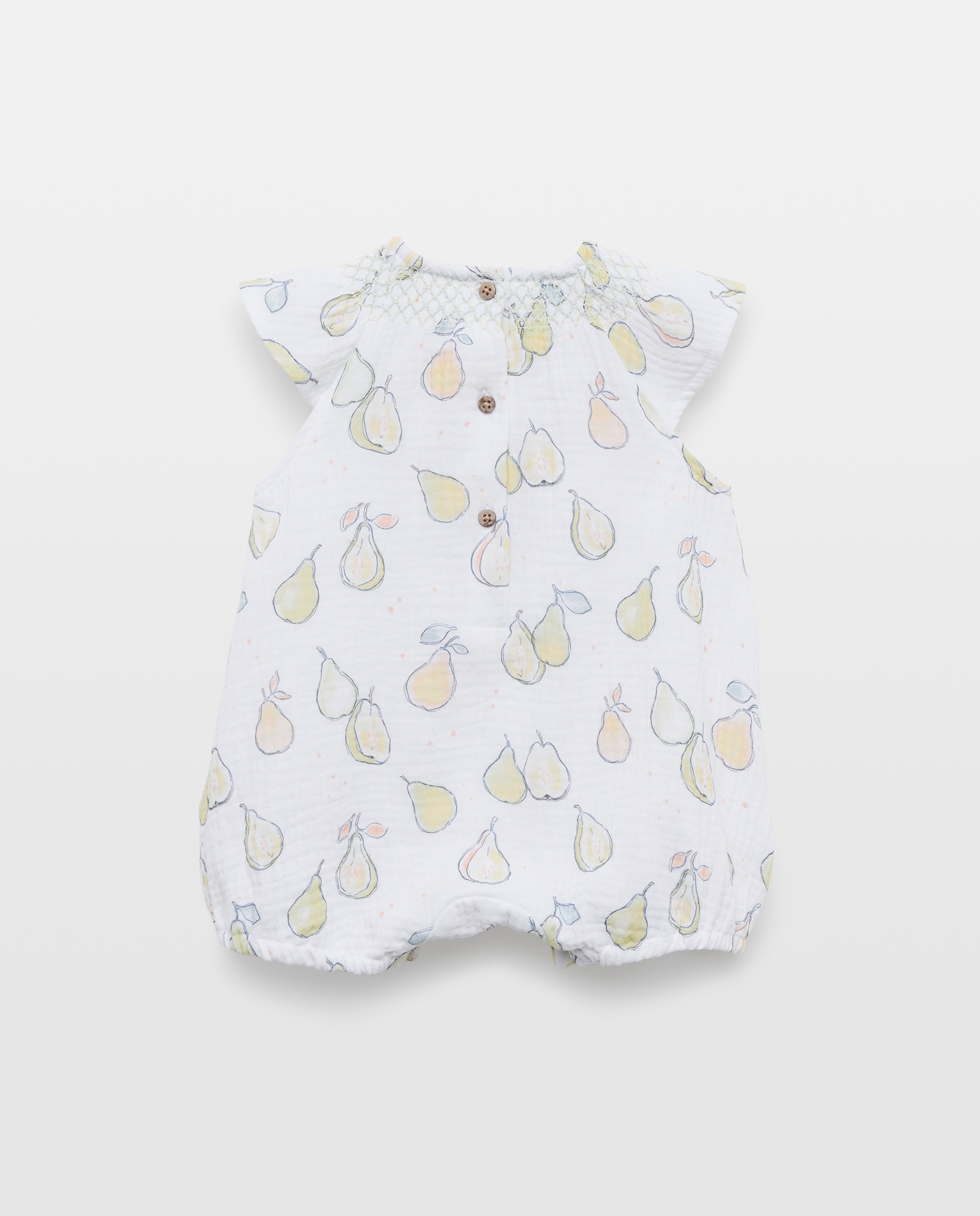 Babygrow Curto de Bebé Branco-2