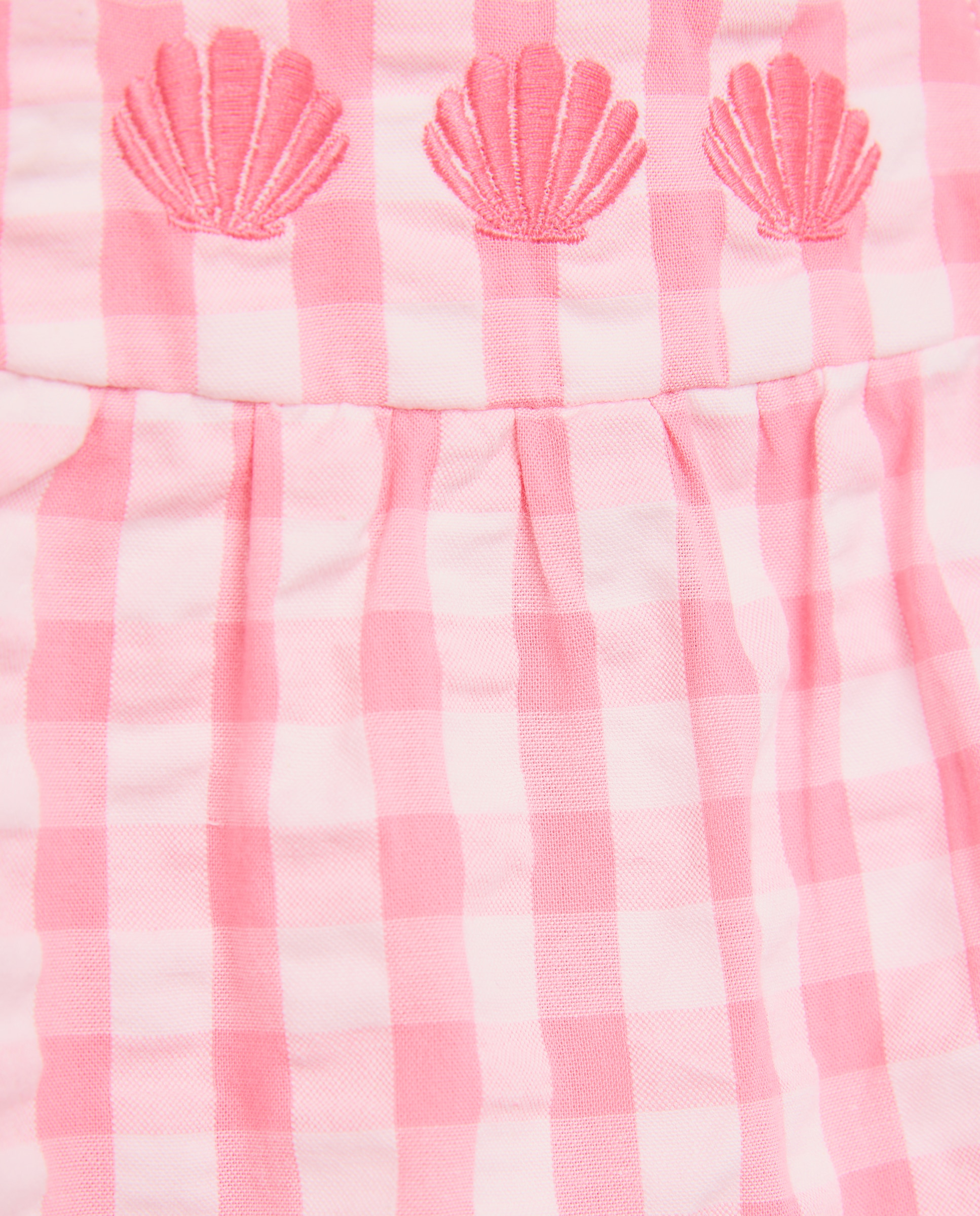 Babygrow de Bebé com Alças Vichy Rosa-3