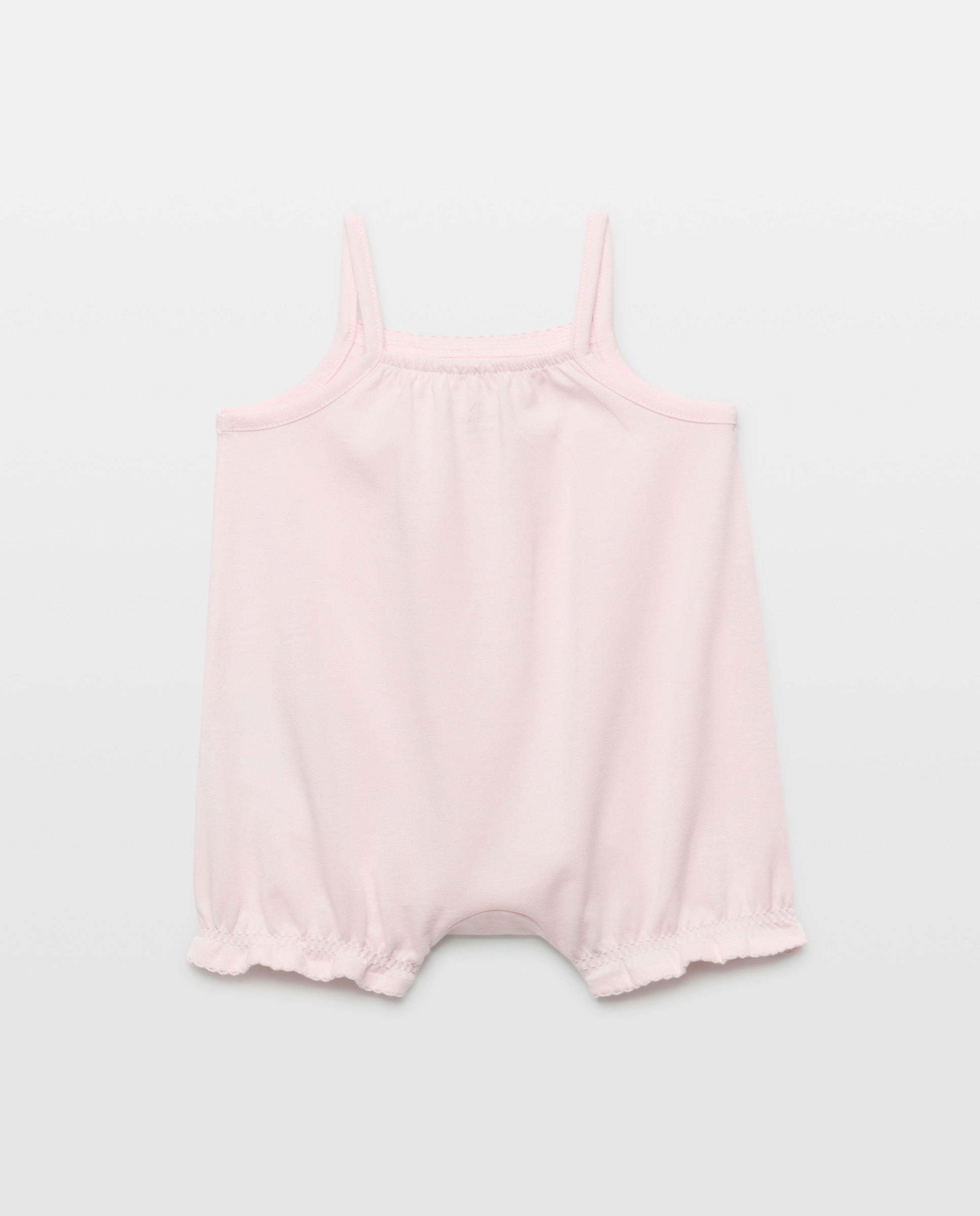 Pack de 2 peleles de tirantes con estampado fantasía de bebé - Cotton Juice - Rosa Rosa-2