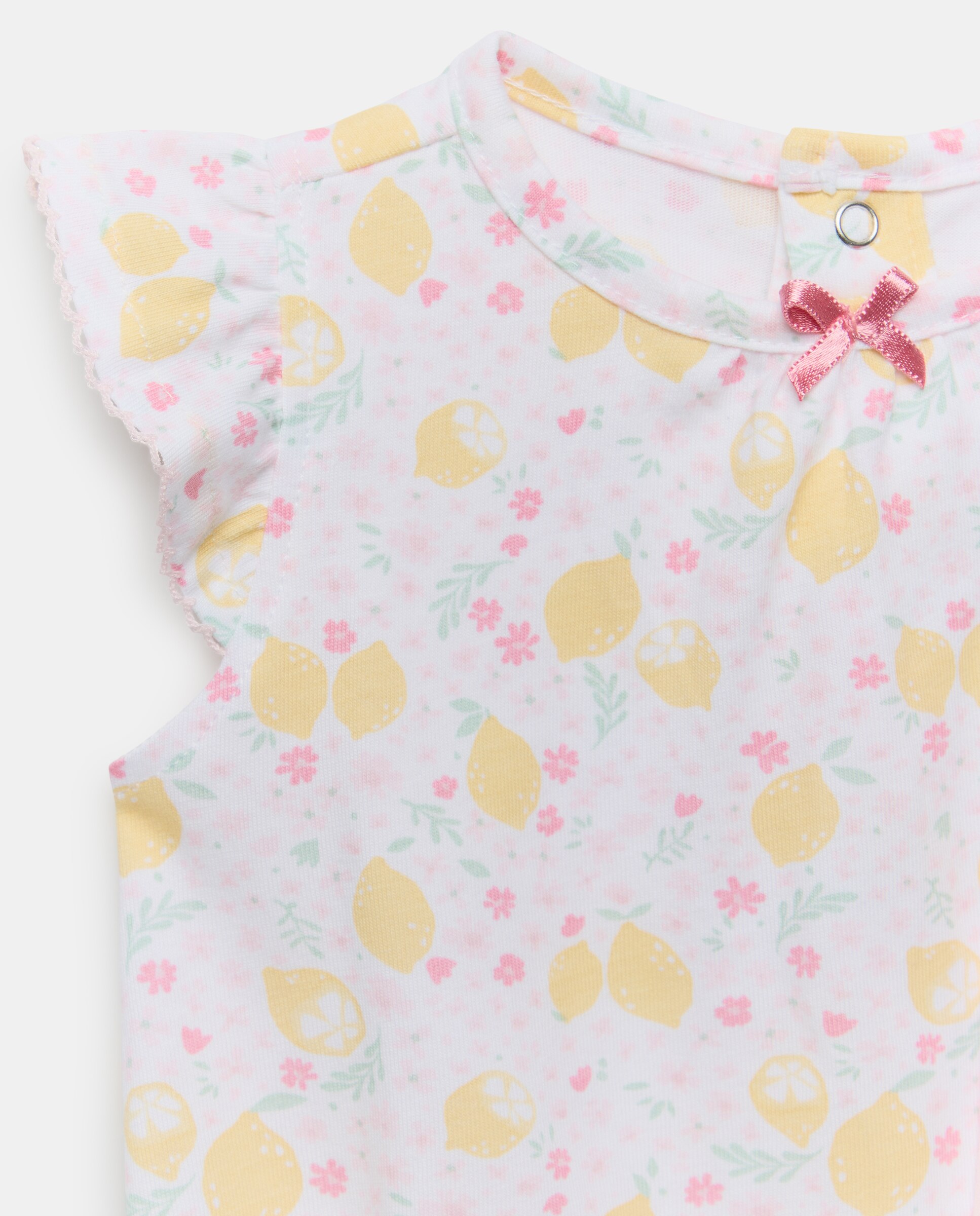 Pack de 2 peleles de tirantes con estampado fantasía de bebé - Cotton Juice - Rosa Rosa-3