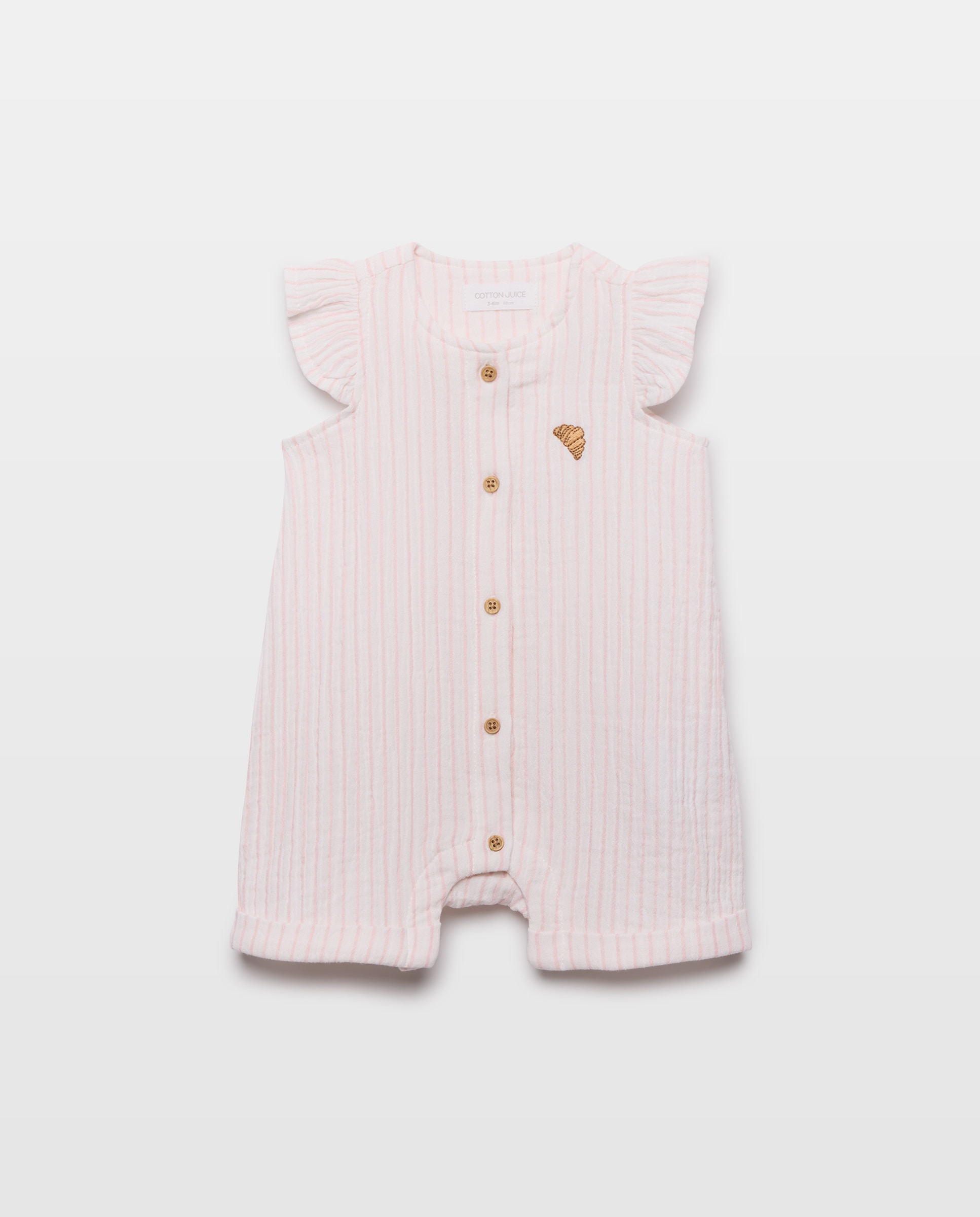 Babygrow de Bebé em Chiffon com Estampado de Fantasia Cotton Juice Rosa-1
