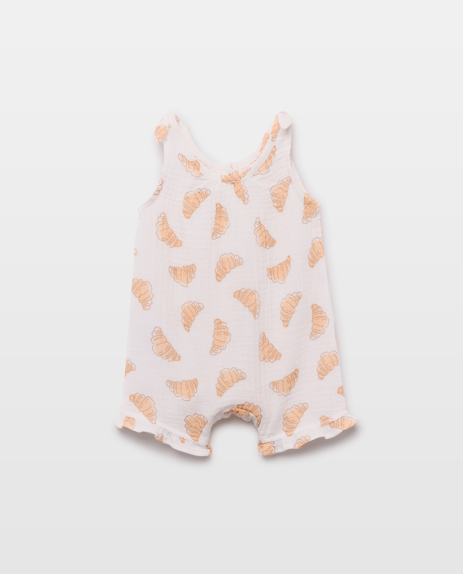 Babygrow de Alças de Bebé com Chiffon e Fantasia Cotton Juice Branco-2